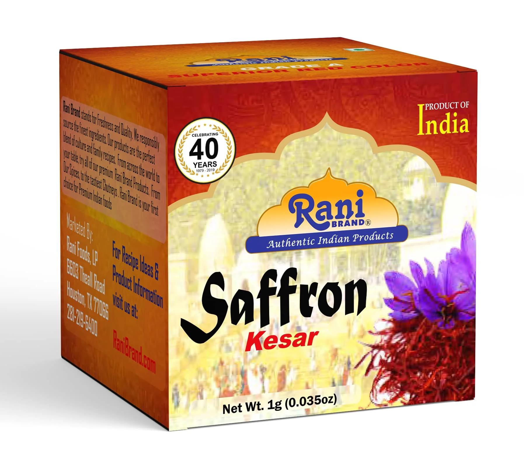 Rani Pure Saffron (Kesar) from India, Fragrant & Full Flavor, Great for Cooking, Tea & Medicinal, Grade A all red threads, 1gm (0.035oz) PET Jar - Image 7
