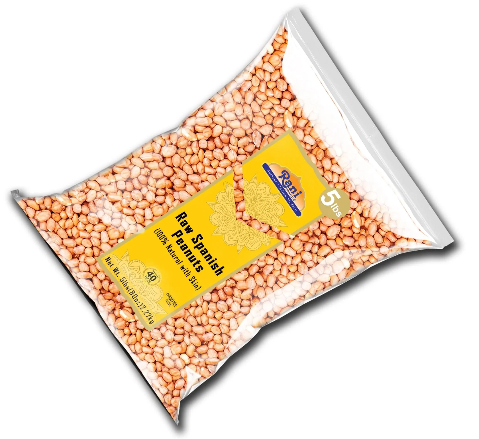 Rani Raw Spanish Peanuts 100% Natural with Skin (uncooked, unsalted) 80oz (5lbs) 2.27kg Bulk ~ Vegan | Gluten Friendly | Fresh Product of USA | Kosher | Red-brown Skin - Image 9