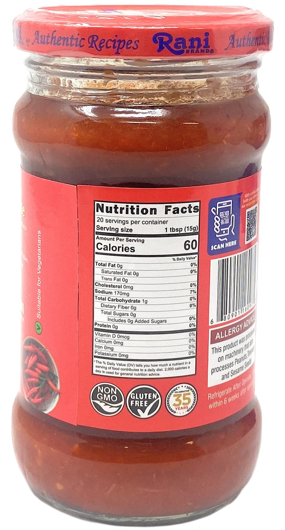 Rani Red Chilli Cooking Paste 10.58oz (300g) Glass Jar, Pack of 5+1 FREE ~ Vegan | Gluten Free | NON-GMO | No Colors | Indian Origin - Image 5
