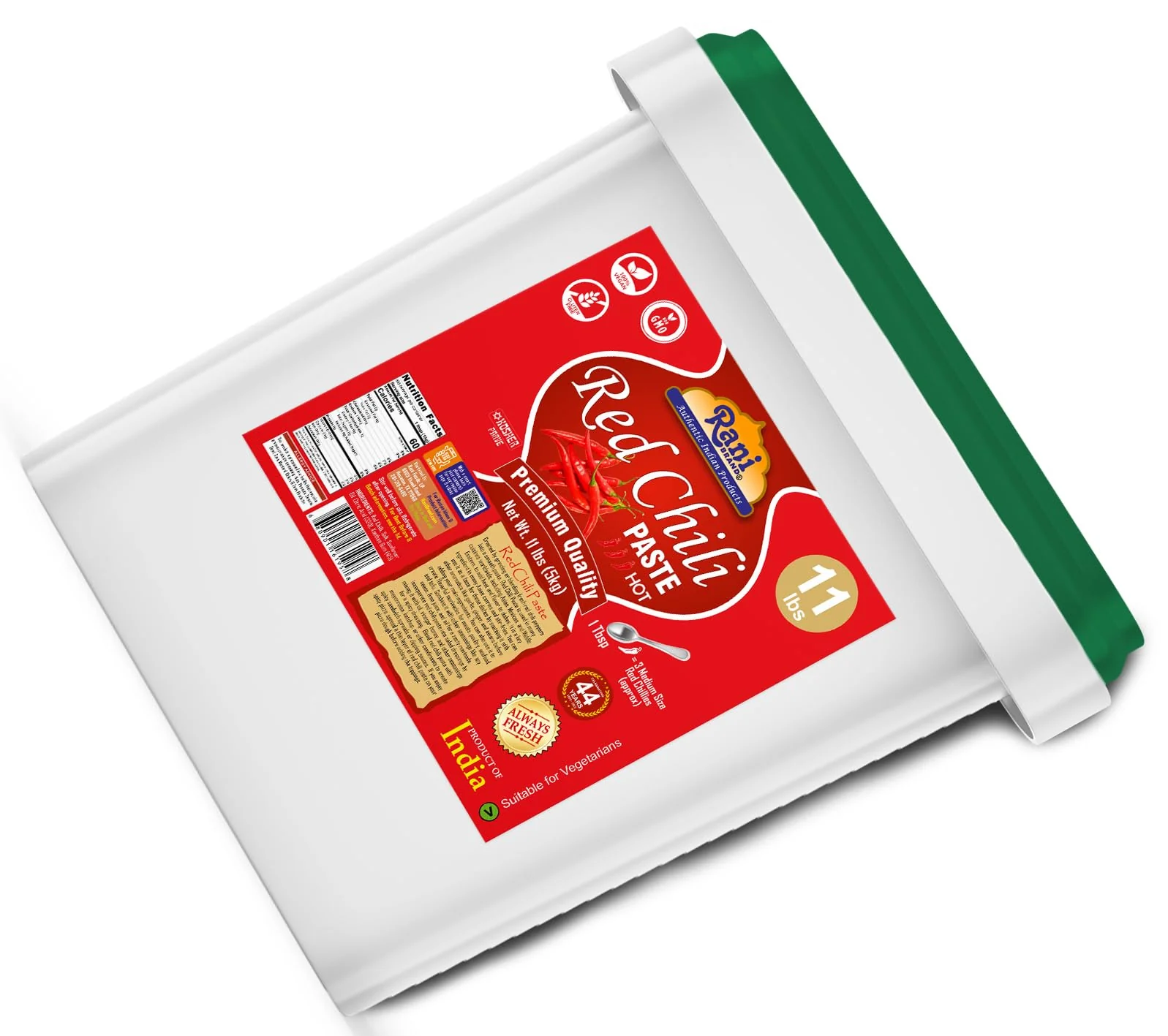 Rani Red Chilli Cooking Paste 176oz (11lbs) 5kg Bulk ~ Vegan | Gluten Free | NON-GMO | Kosher | No Colors | Indian Origin - Image 7