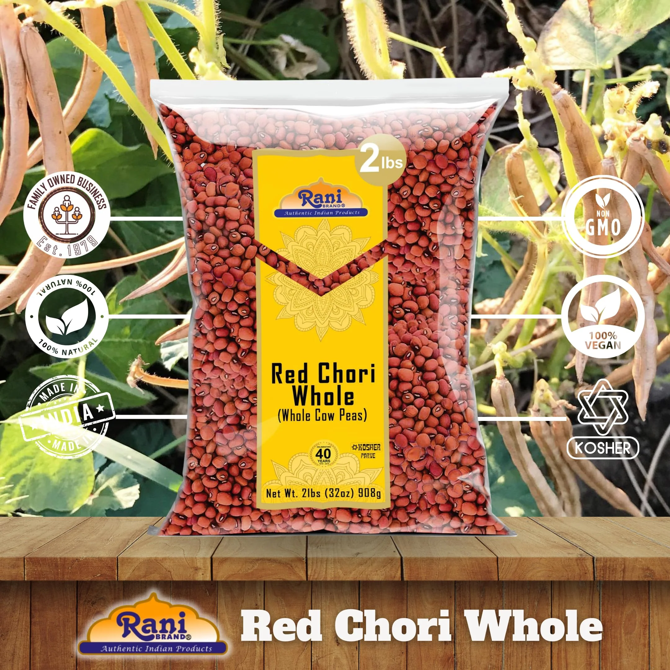 Rani Red Chori Whole (Adzuki Beans) 32oz (2lbs) 908g ~ All Natural | Vegan | Gluten Friendly | NON-GMO | Kosher | India Origin - Image 4