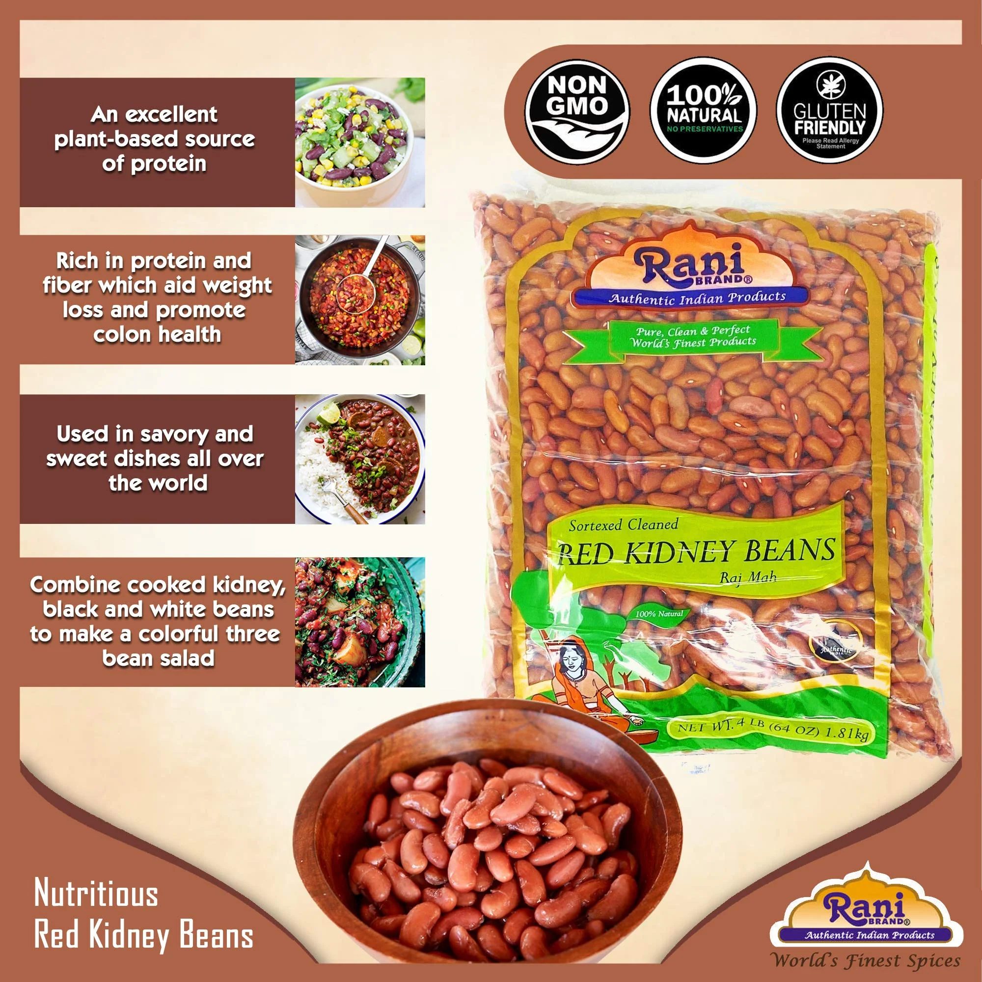Rani Red Kidney Beans, Light {3 Options Available} - Image 20
