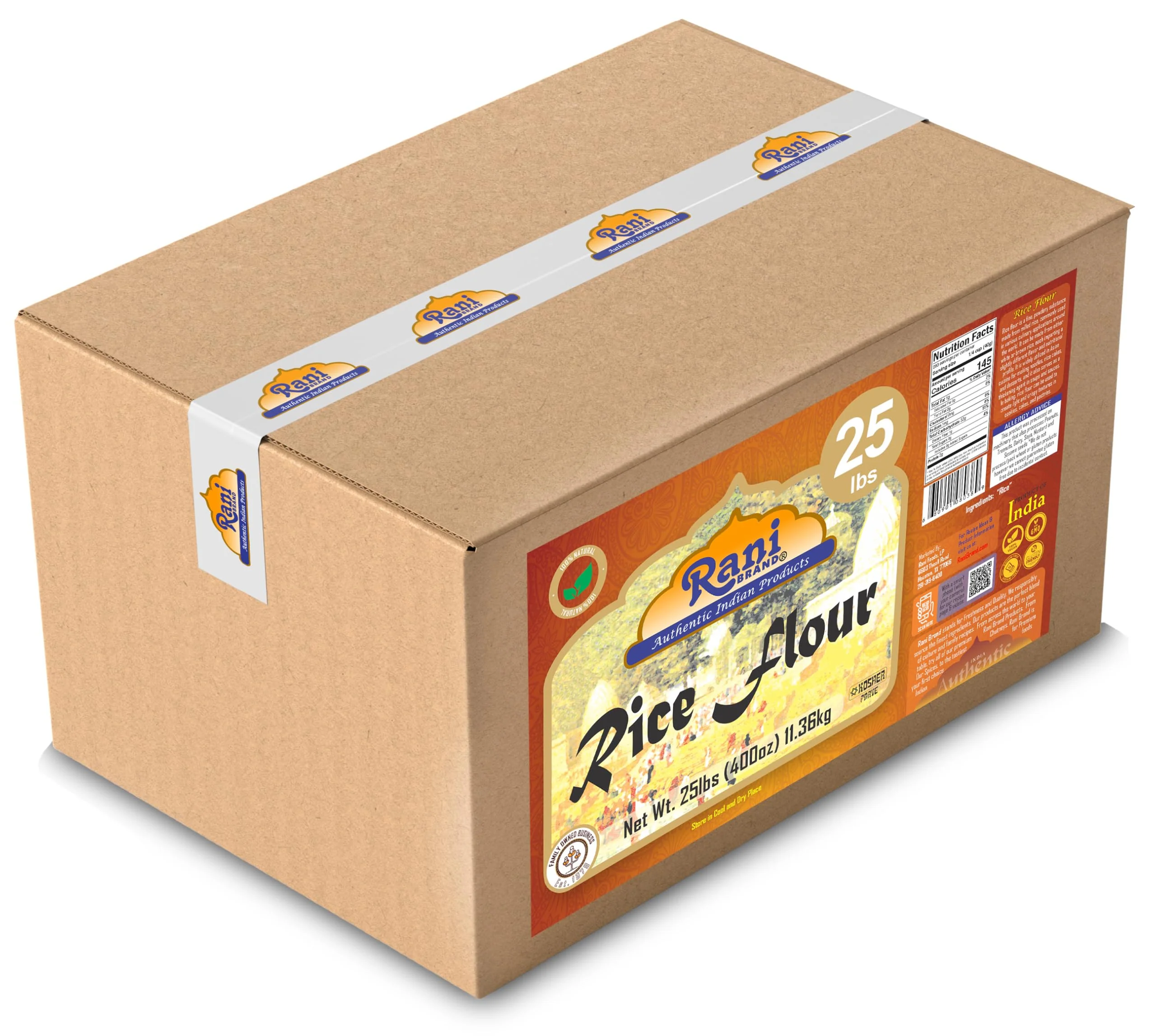 Rani Rice (White) Flour 400oz (25lbs) 11.36kg Bulk Box ~ All Natural | Gluten Friendly | Vegan | NON-GMO | Kosher | Indian Origin - Image 5