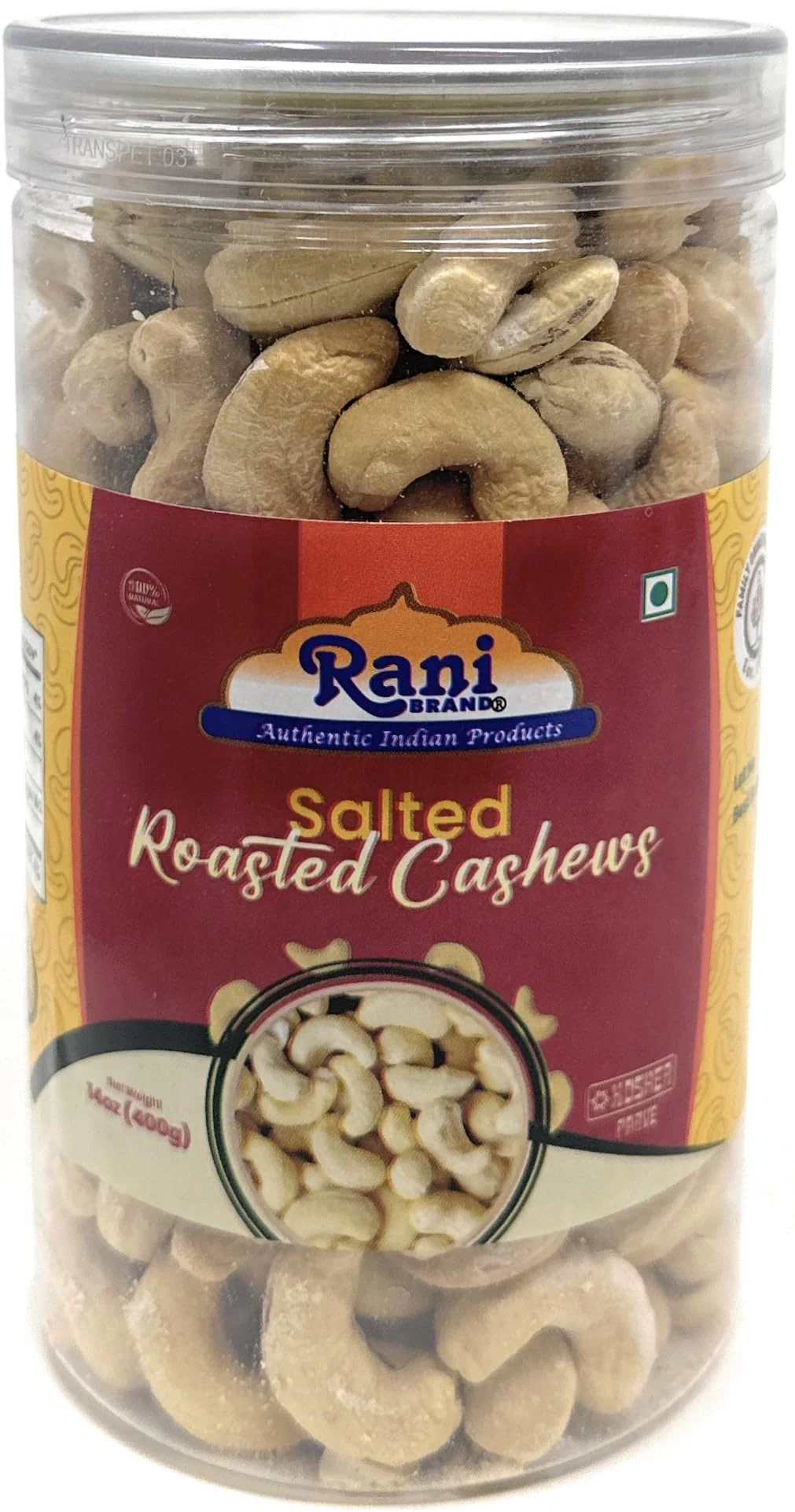 Rani Roasted Cashews Variety Pack (Salted, Black Pepper, Peri Peri) 14oz (400g) Pack of 3, PET Jar, Non-Fried, Oil Free ~ All Natural | Vegan | Gluten Friendly | NON-GMO | Kosher | Air Roasted - Image 4