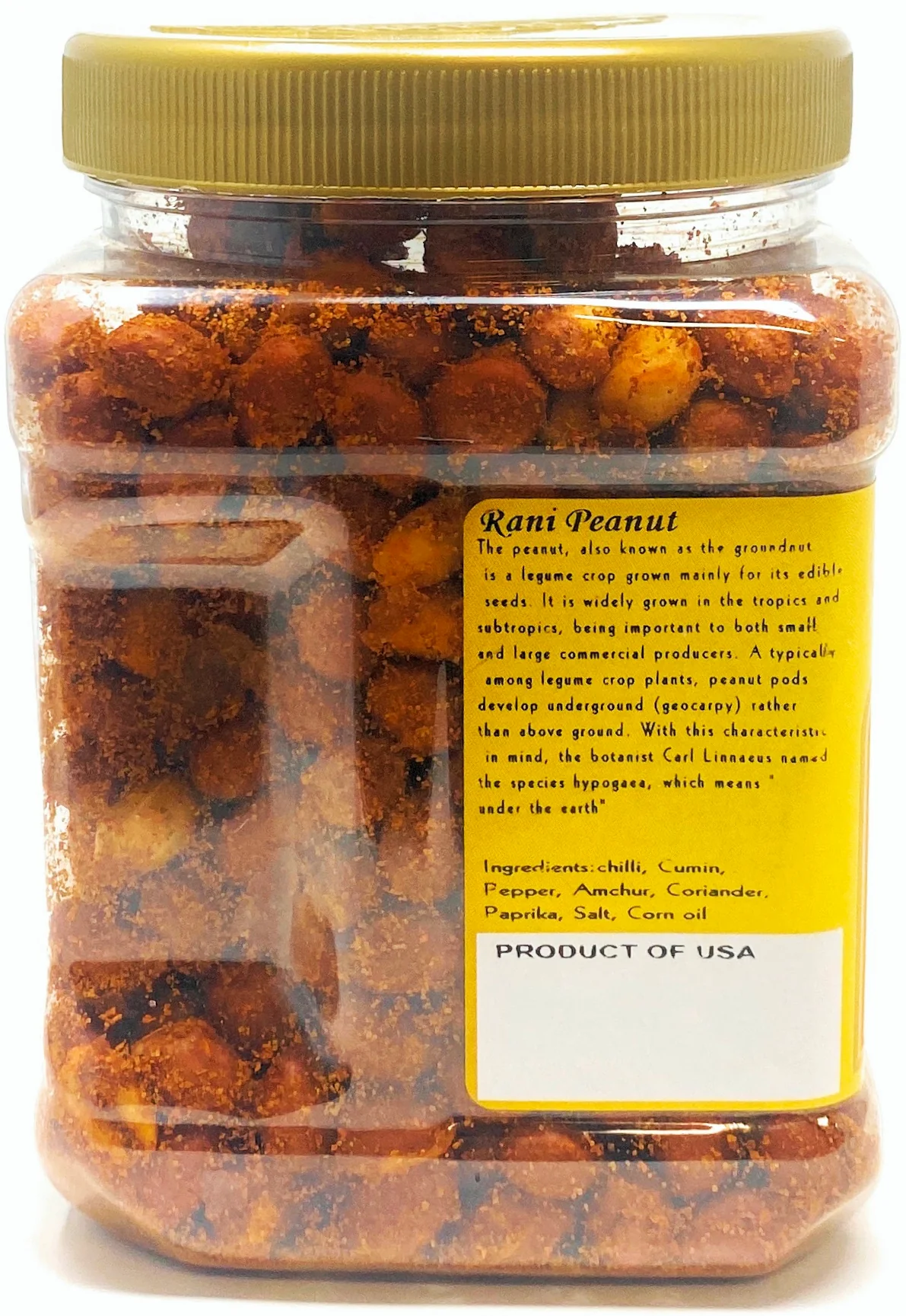 Rani Roasted Masala Peanuts 14oz (400g) PET Jar ~ Freshly Made | All Natural | Gluten Friendly | Product of USA ~ Spanish Grade Groundnut - Image 2
