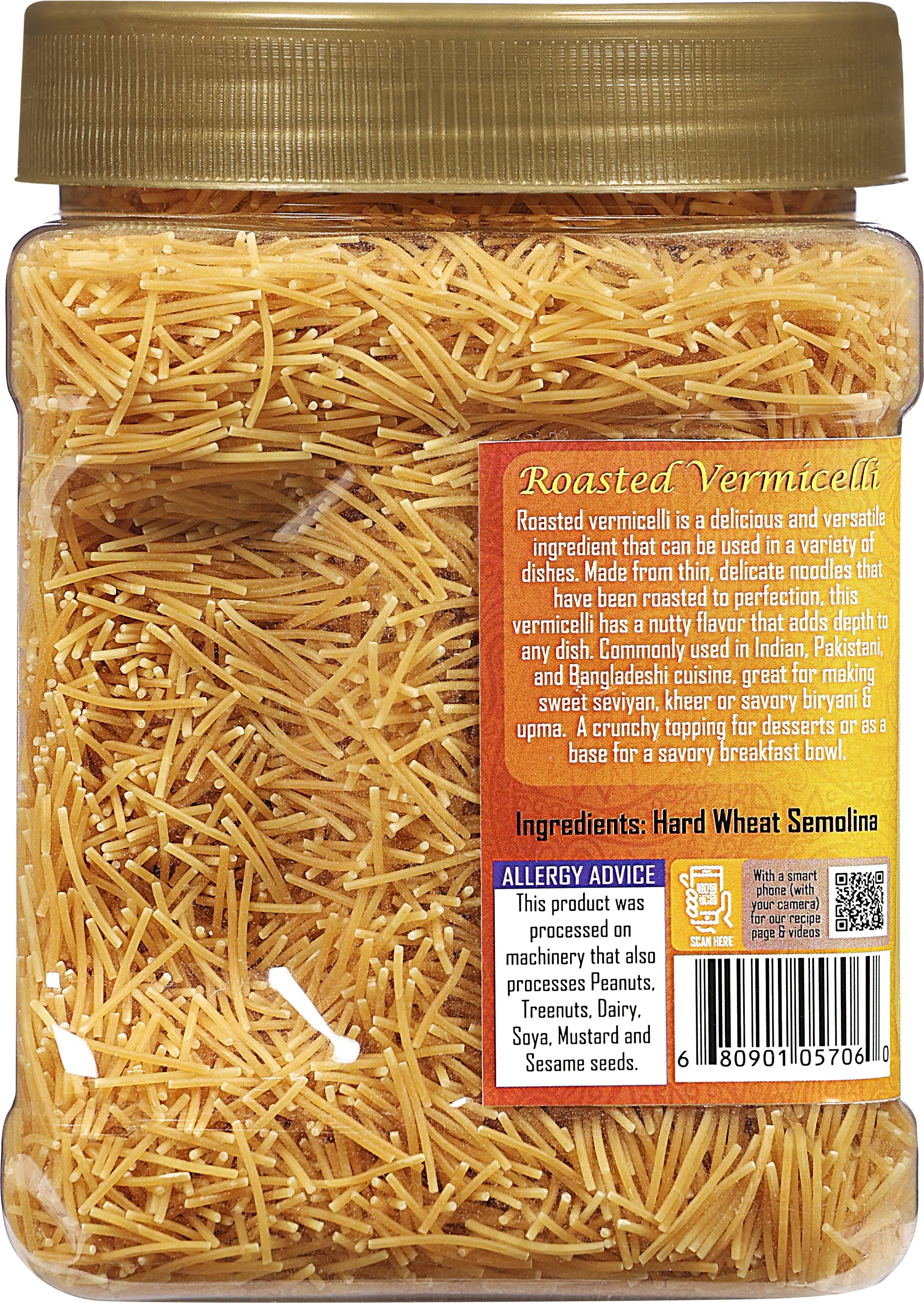 Rani Roasted Vermicelli (Roasted Wheat Noodles) 12.25oz (350g) PET Jar ~ All Natural | Vegan | NON-GMO | Indian Origin - Image 4