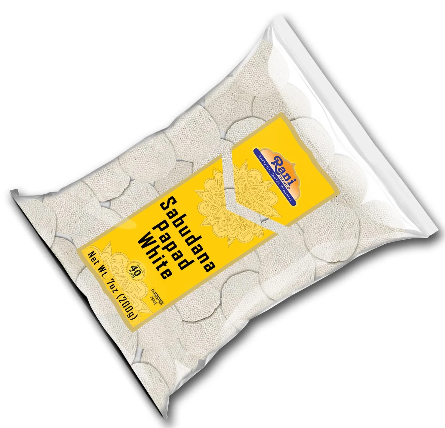 Rani Sabudana (Sago) Papad White 7oz (200g) ~ All Natural, No Preservatives | Vegan | Gluten Friendly | Kosher | NON-GMO | Indian Origin - Image 9