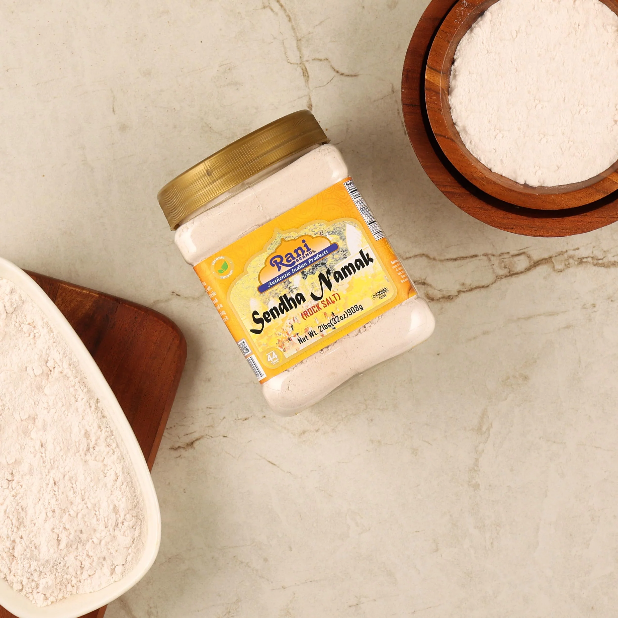 Rani Sendha Namak (Rock Salt) 32oz (2lbs) 908g PET Jar ~ All Natural | Vegan | Gluten Friendly | NON-GMO | Kosher | Indian Origin - Image 2