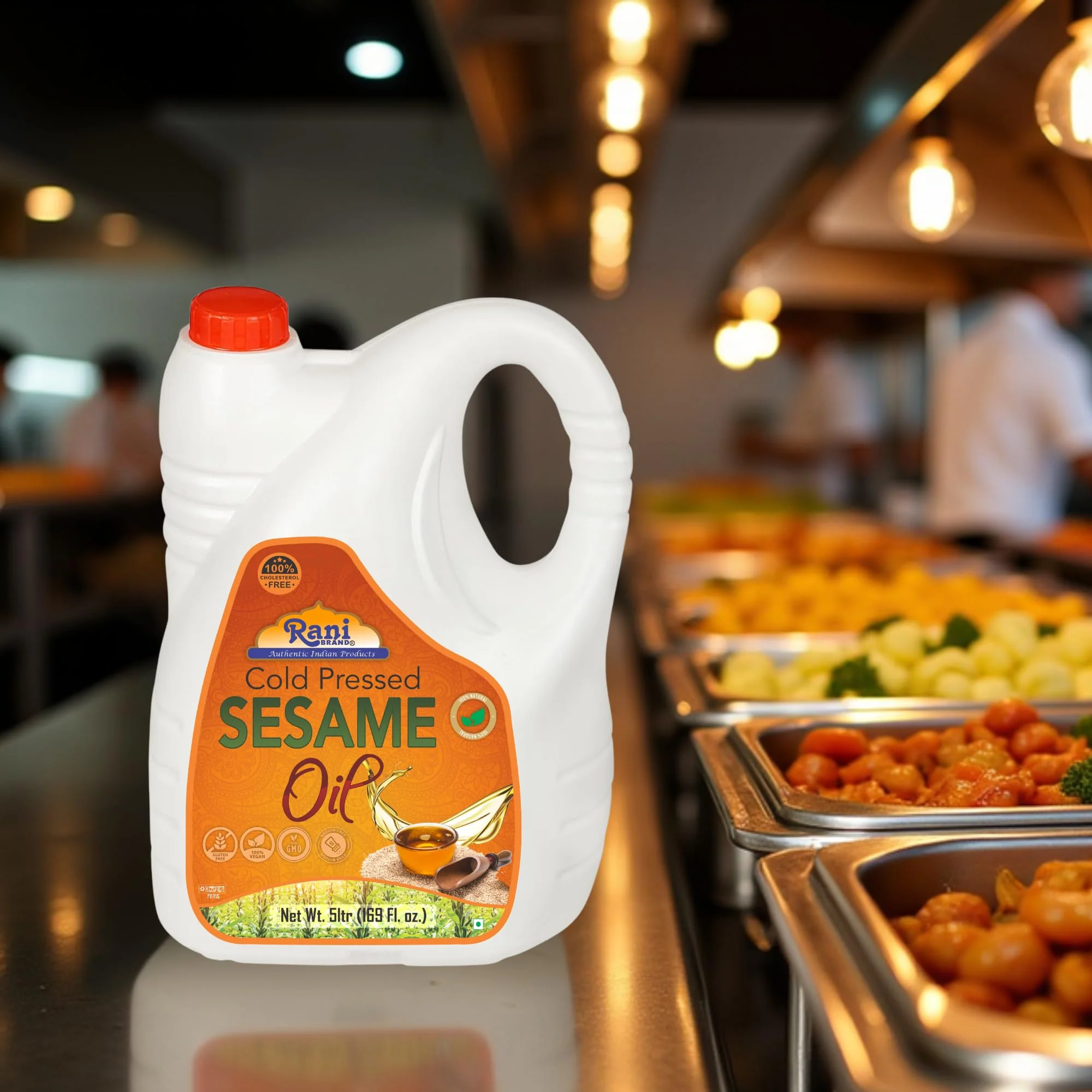Rani Sesame Oil 169 Ounce (5 Liter) Cold Pressed | 100% Natural | NON-GMO | Kosher | Vegan | Gluten Free - Image 6