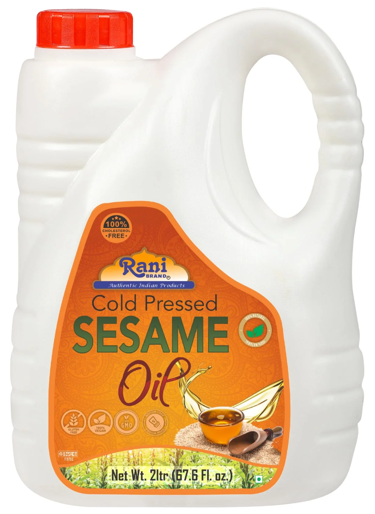 Rani Sesame Oil 67.6 Ounce (2 Liter) Cold Pressed | 100% Natural | NON-GMO | Kosher | Vegan | Gluten Free