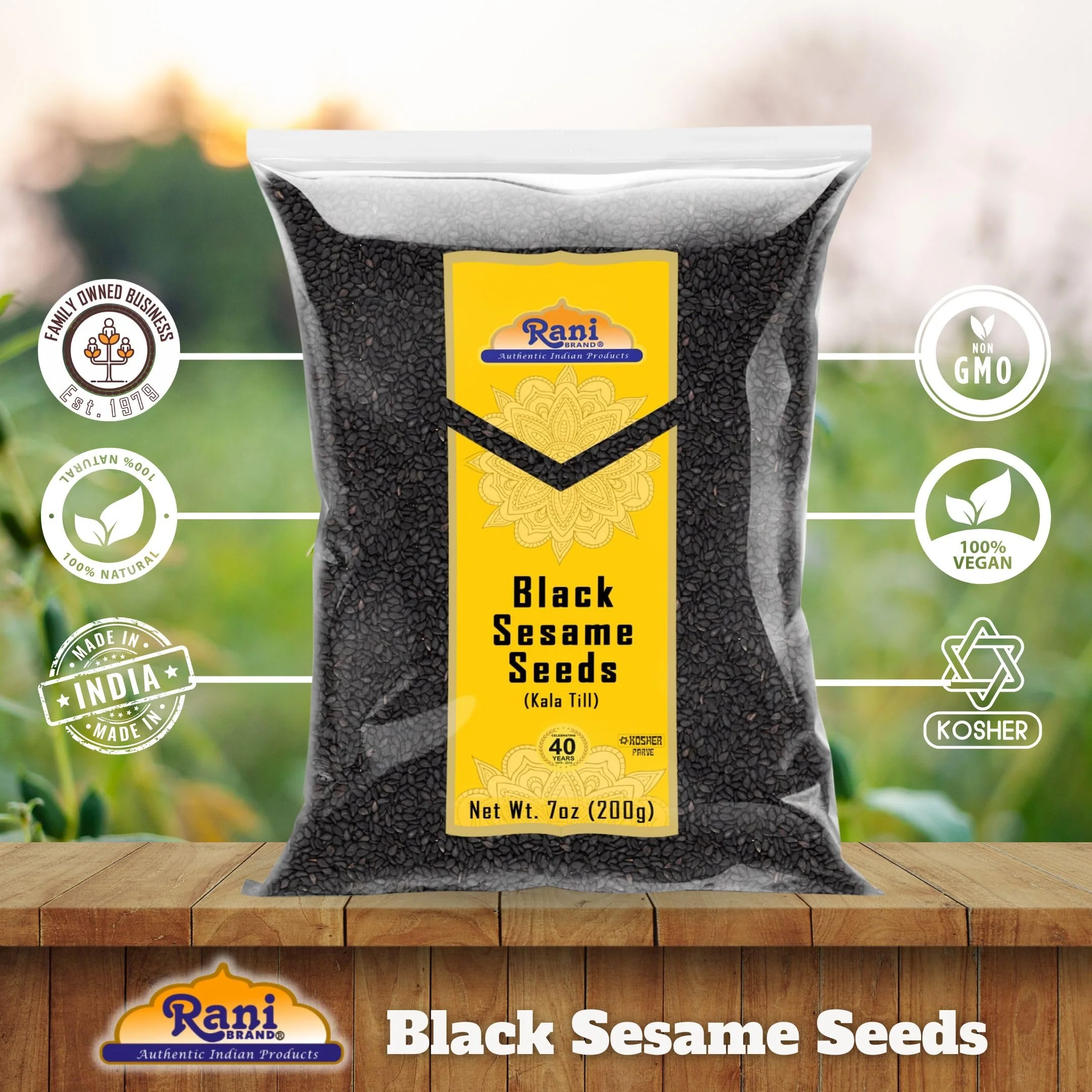 Rani Black Sesame Seeds {2 Sizes Available} - Image 4