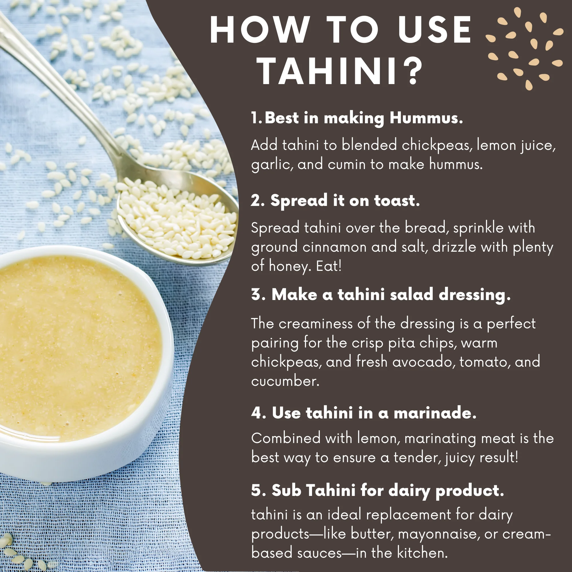Rani Sesame Tahini (Sesame Butter) 16oz (1lb) 454g, Pack of 12, Glass Jar, Vegan, No added sugar, No Sodium ~ Gluten Free | NON-GMO | USA Made - Image 3