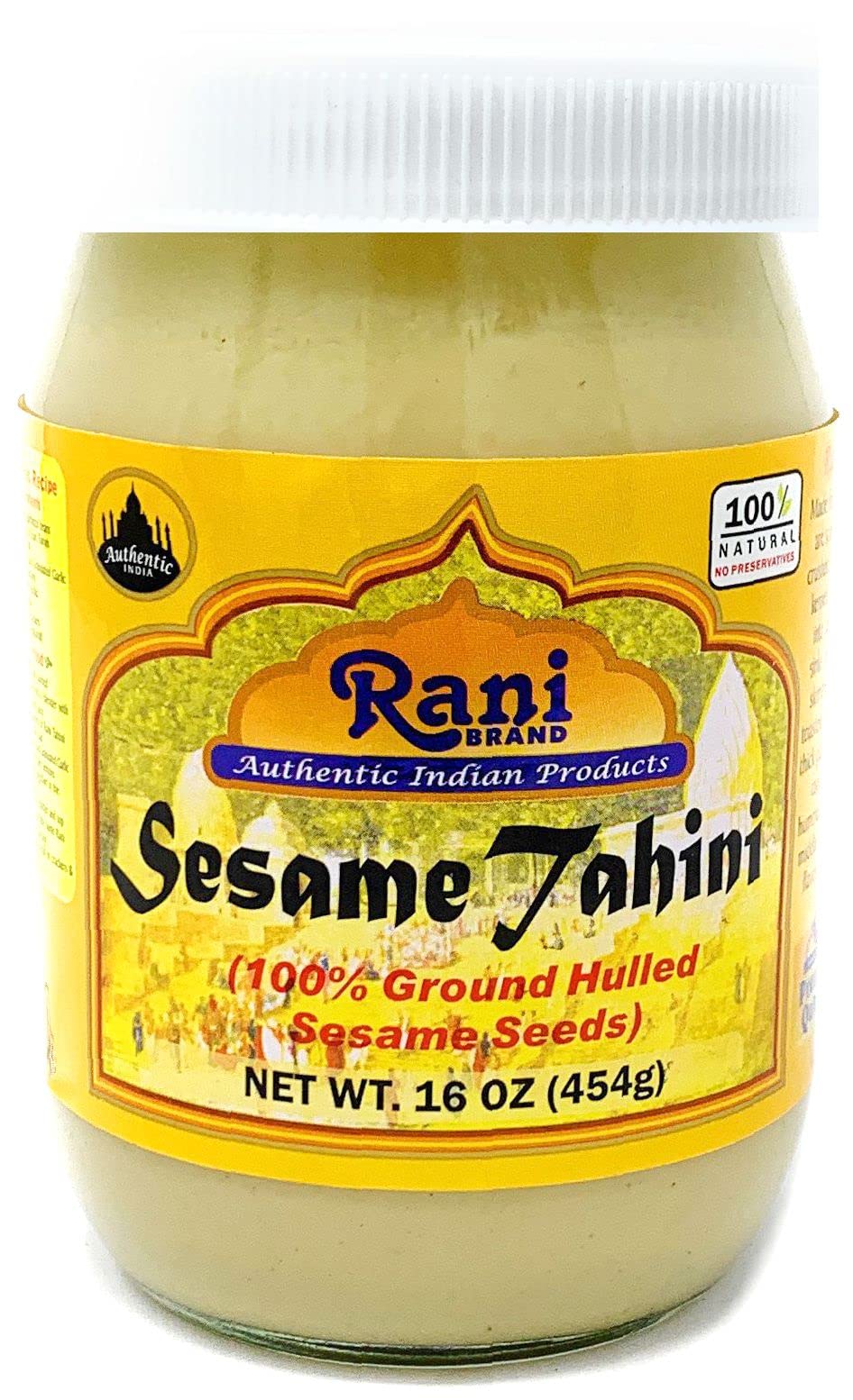 Rani Sesame Tahini (Sesame Butter) 16oz (1lb) 454g, Pack of 12, Glass Jar, Vegan, No added sugar, No Sodium ~ Gluten Free | NON-GMO | USA Made - Image 4
