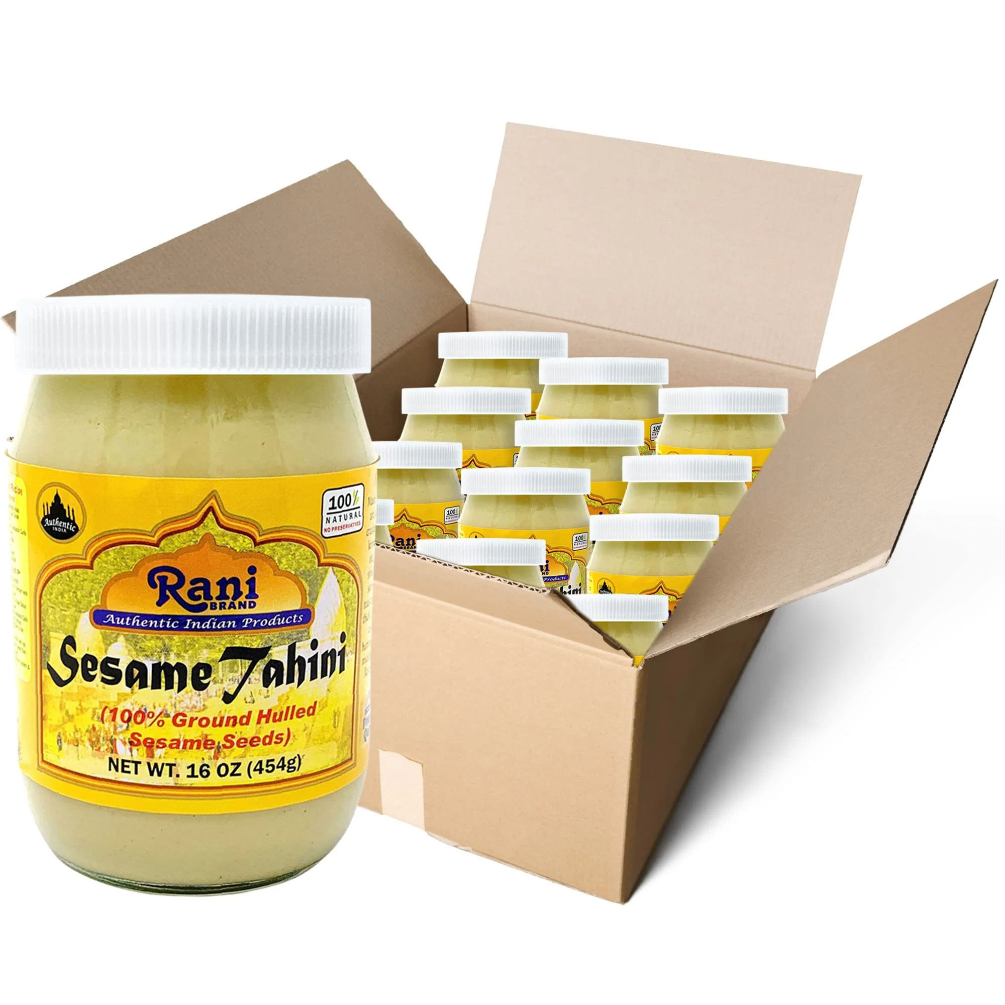 Rani Sesame Tahini (Sesame Butter) 16oz (1lb) 454g, Pack of 12, Glass Jar, Vegan, No added sugar, No Sodium ~ Gluten Free | NON-GMO | USA Made - Image 7