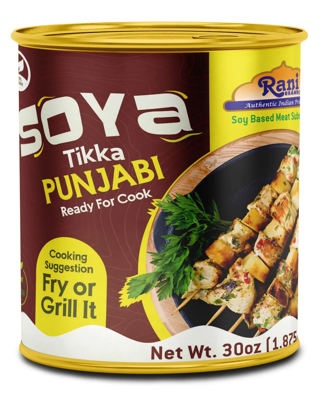 Rani Soya Tikka Punjabi 30oz (1.875lbs) 850g, Pack of 6, Ready for Cook ~ Easy Open Lid | All Natural | Vegan | No Colors | NON-GMO | Kosher | Indian Origin | Soy Based Meat Substitute - Image 7