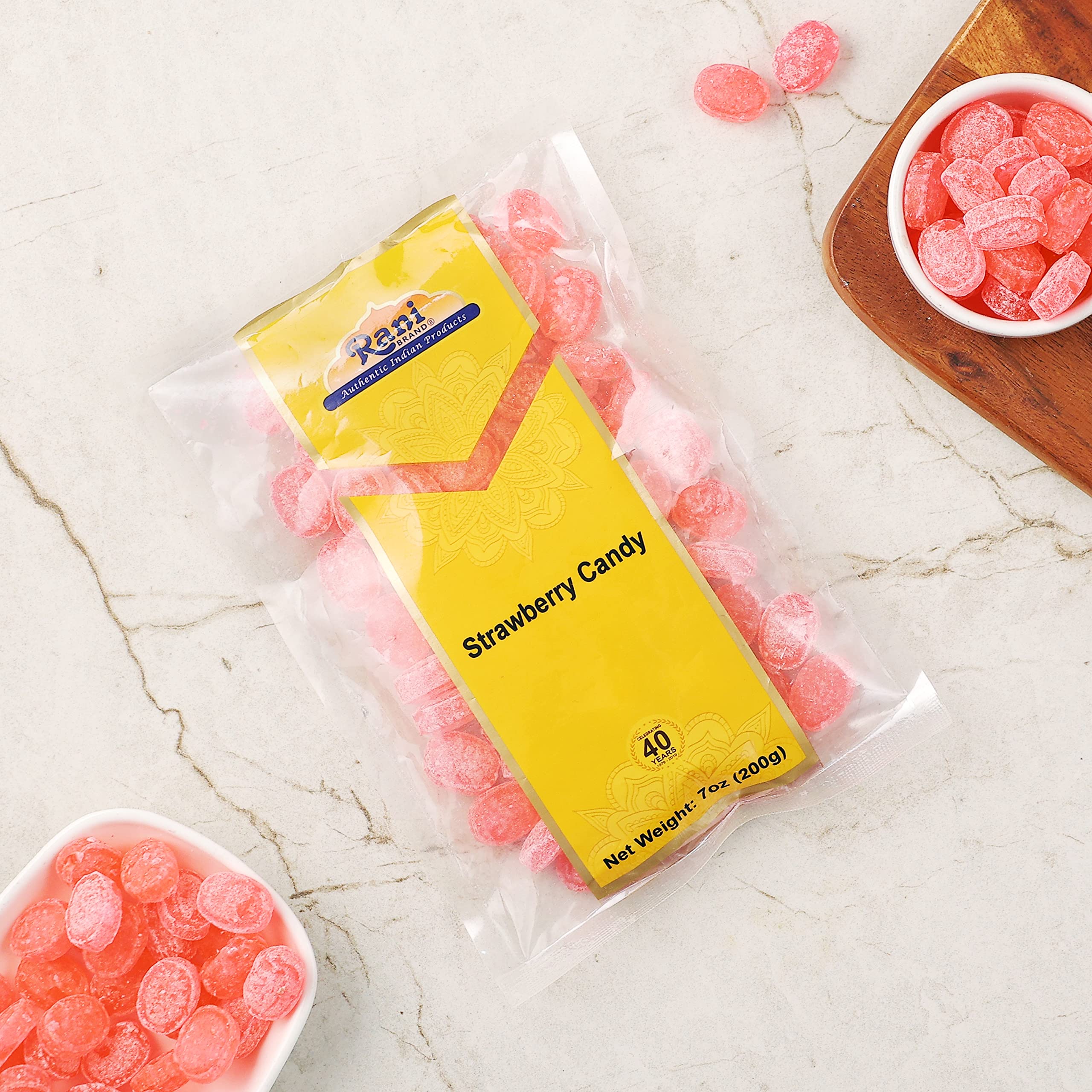 Rani Strawberry Candy 7oz (200g) ~ Indian Tasty Treats | Vegan | Gluten Friendly | NON-GMO | Indian Origin - Image 2