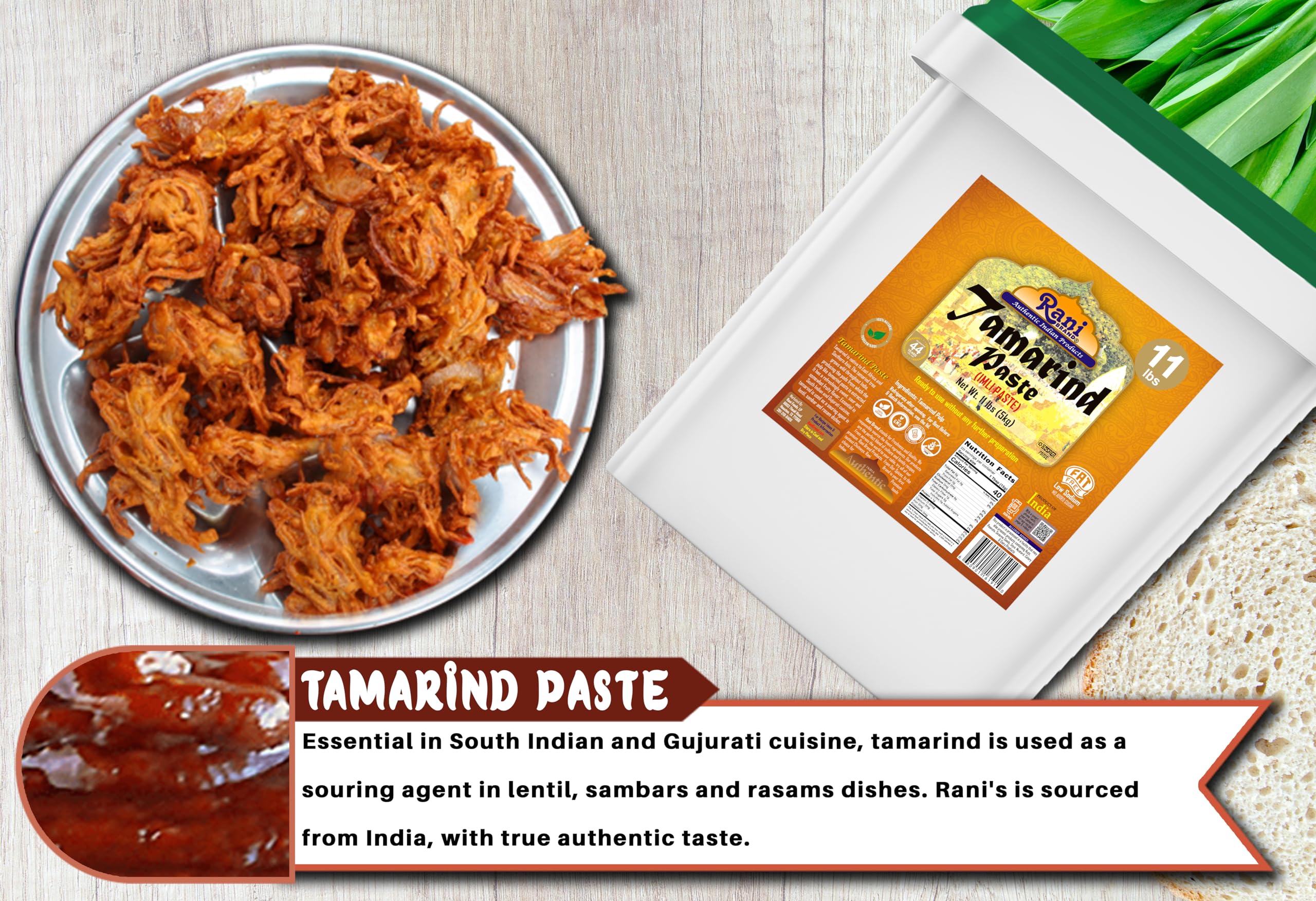 Rani Tamarind Paste Puree (Imli) 176oz (11lbs) 5kg Bulk, No added sugar ~ All Natural | Vegan | Gluten Free | No Colors | NON-GMO | Kosher | Indian Origin - Image 3
