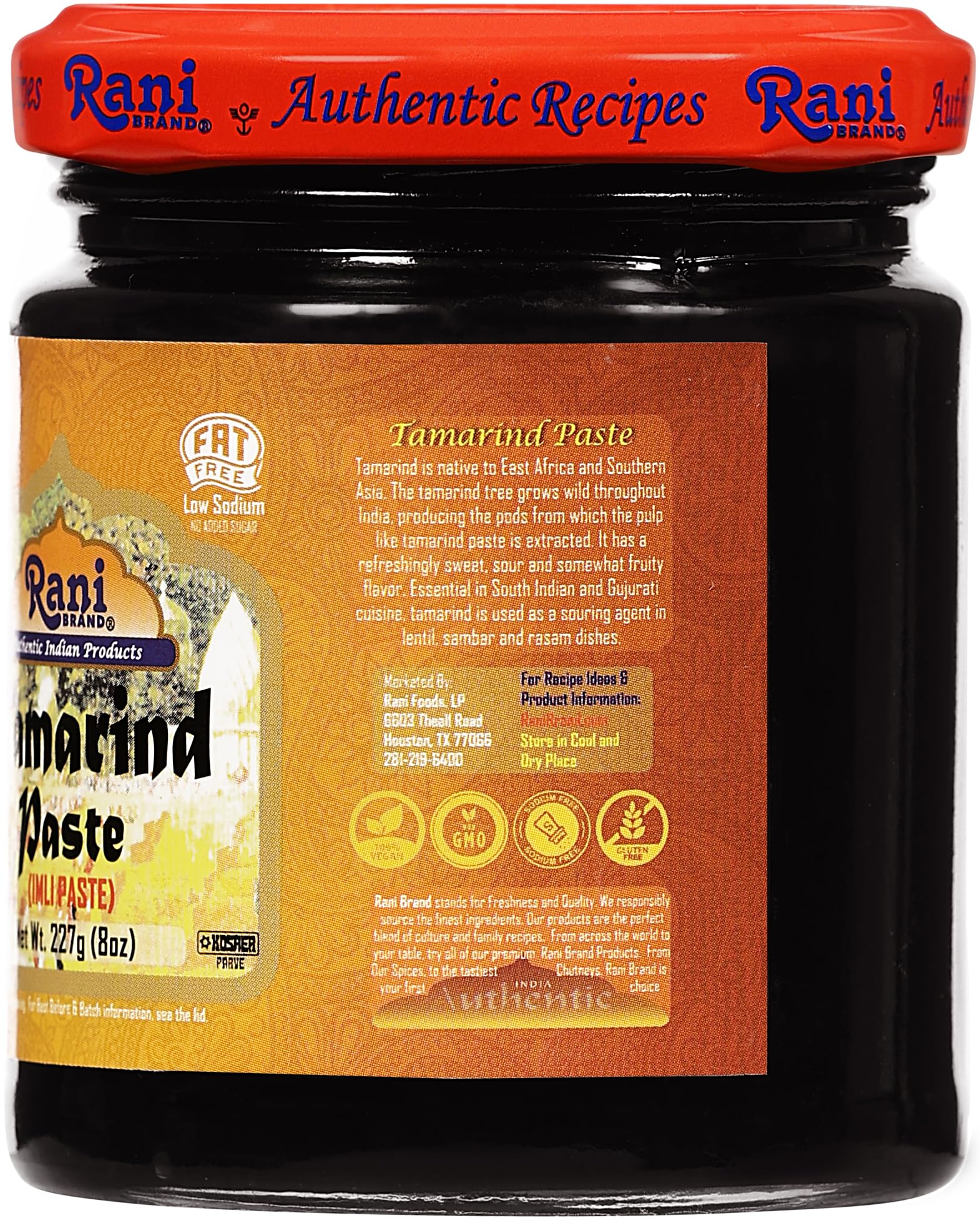 Rani Tamarind Paste Puree (Imli) 8oz (227g) Glass Jar, No added sugar ~ All Natural | Vegan | Gluten Free | No Colors | NON-GMO | Kosher | Indian Origin - Image 6