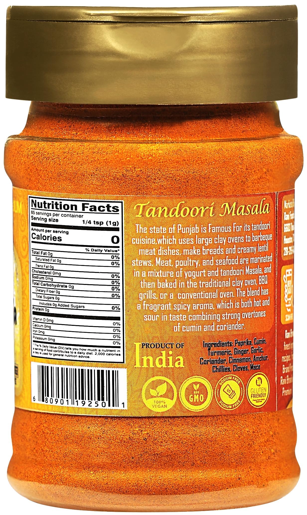 Rani Tandoori Masala (Natural, No Colors Added) Indian 11-Spice Blend 3oz (85g) PET Jar, Pack of 12 ~ Salt Free | Vegan | Gluten Friendly | NON-GMO | Kosher | Indian Origin - Image 5