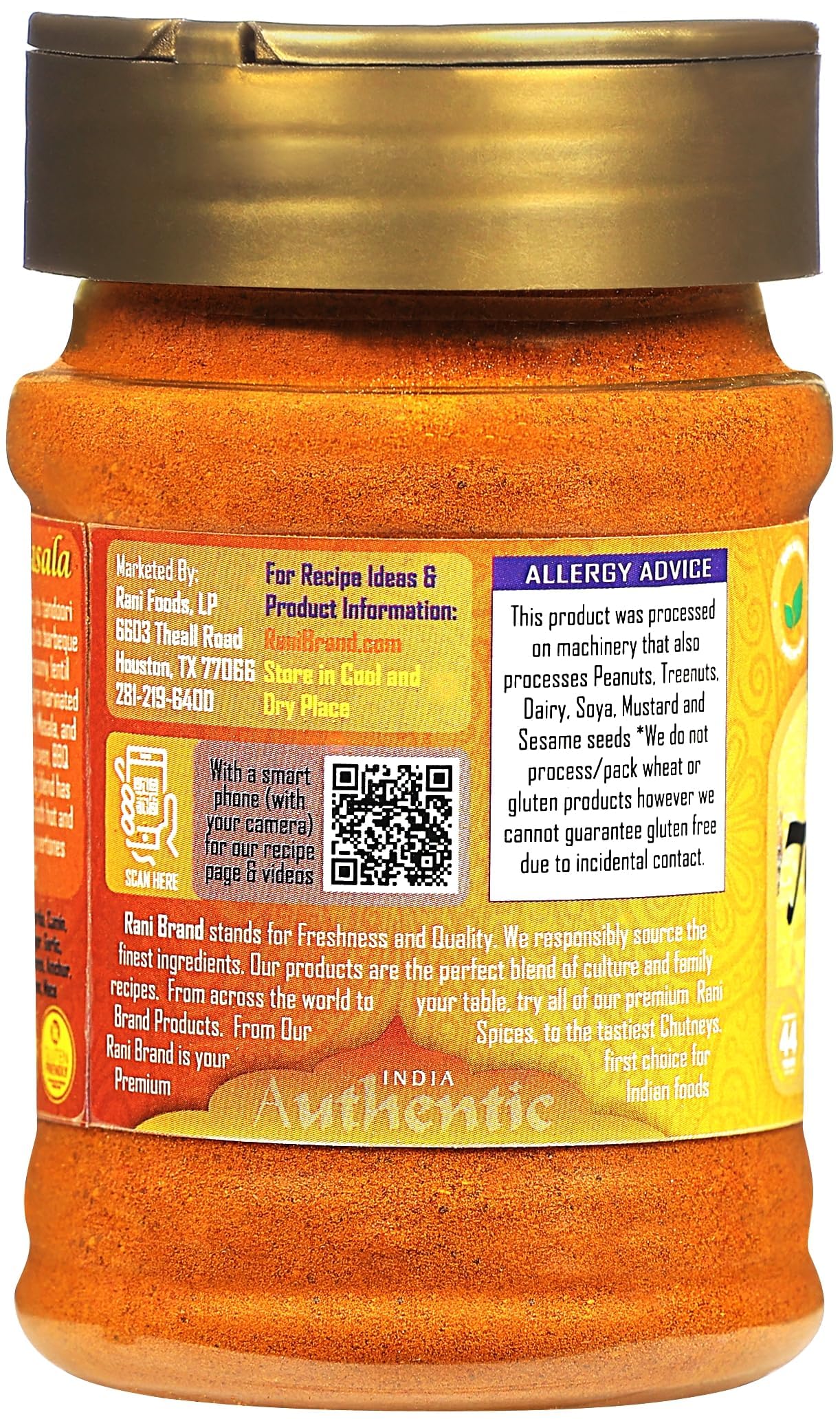 Rani Tandoori Masala (Natural, No Colors Added) Indian 11-Spice Blend 3oz (85g) PET Jar, Pack of 12 ~ Salt Free | Vegan | Gluten Friendly | NON-GMO | Kosher | Indian Origin - Image 6
