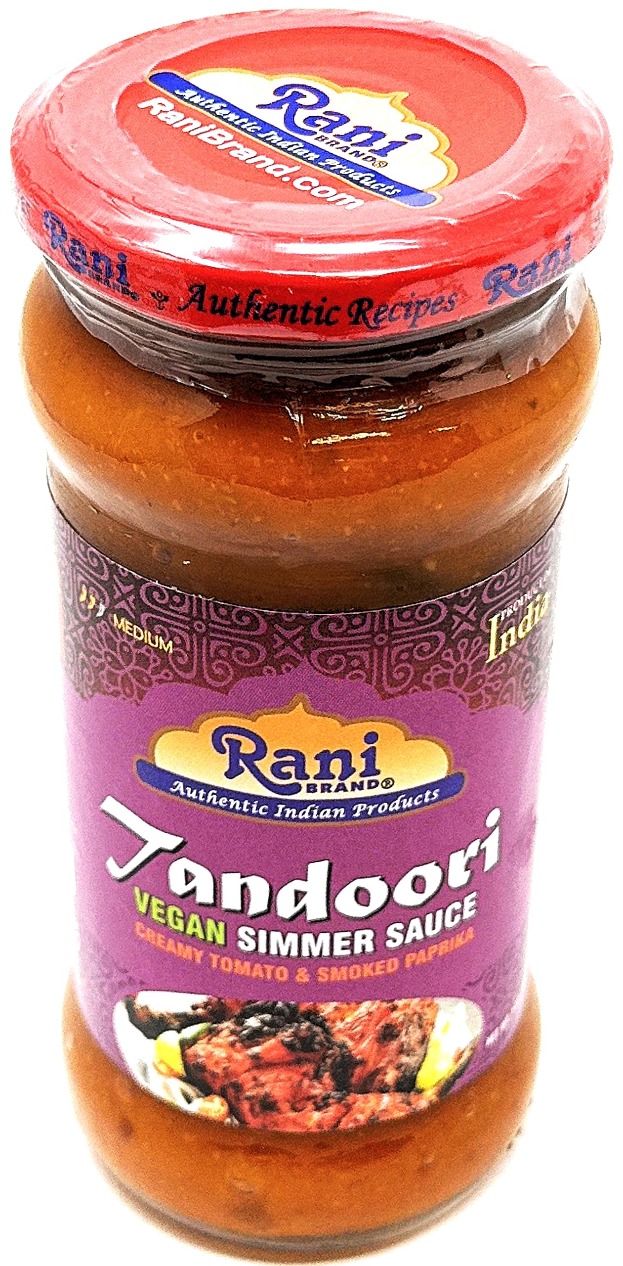 Rani Tandoori Curry Vegan Simmer Sauce (Creamy Tomato & Smoked Paprika) 14oz (400g) Glass Jar, Pack of 5 +1 FREE ~ Easy to Use | Vegan | No Colors | All Natural | NON-GMO | Gluten Free | Indian Origin - Image 8