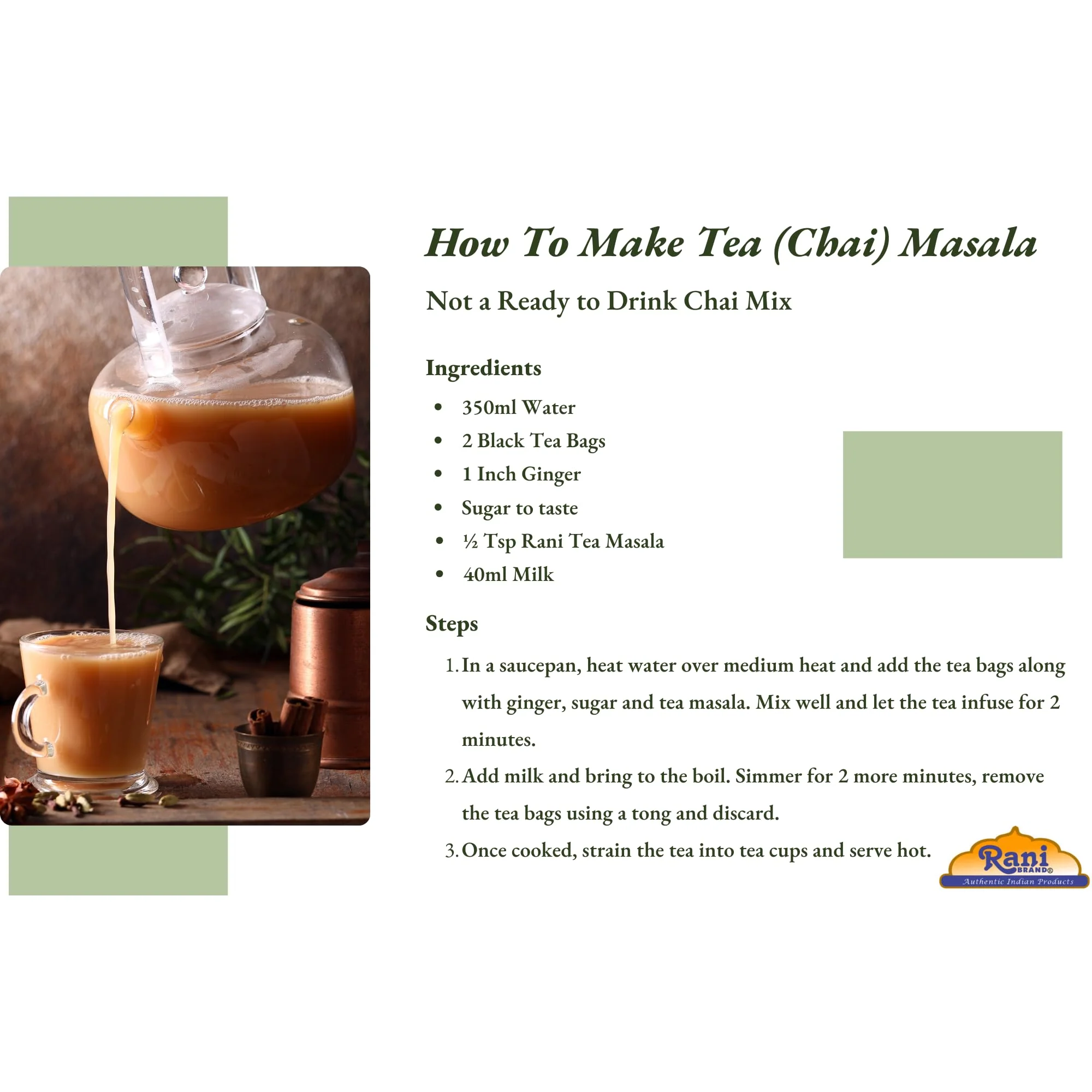 Rani Tea (Chai) Masala 16oz (1lb) 454g Bulk PET Jar ~ All Natural | Vegan | Gluten Friendly | Salt & Sugar Free | NON-GMO | Kosher | No Colors | Indian Origin - Image 11