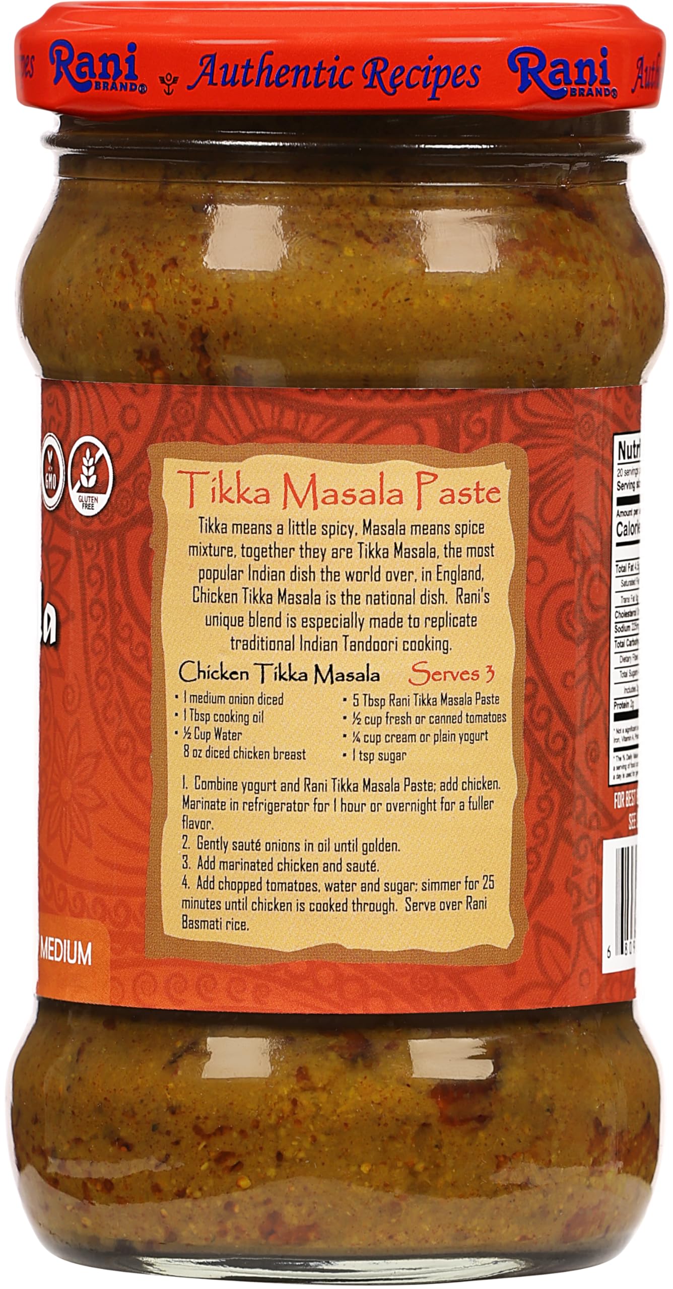 Rani Tikka Masala Cooking Spice Paste 10.5oz (300g) Glass Jar ~ No Colors | All Natural | NON-GMO | Kosher | Vegan | Gluten Free | Indian Origin - Image 6