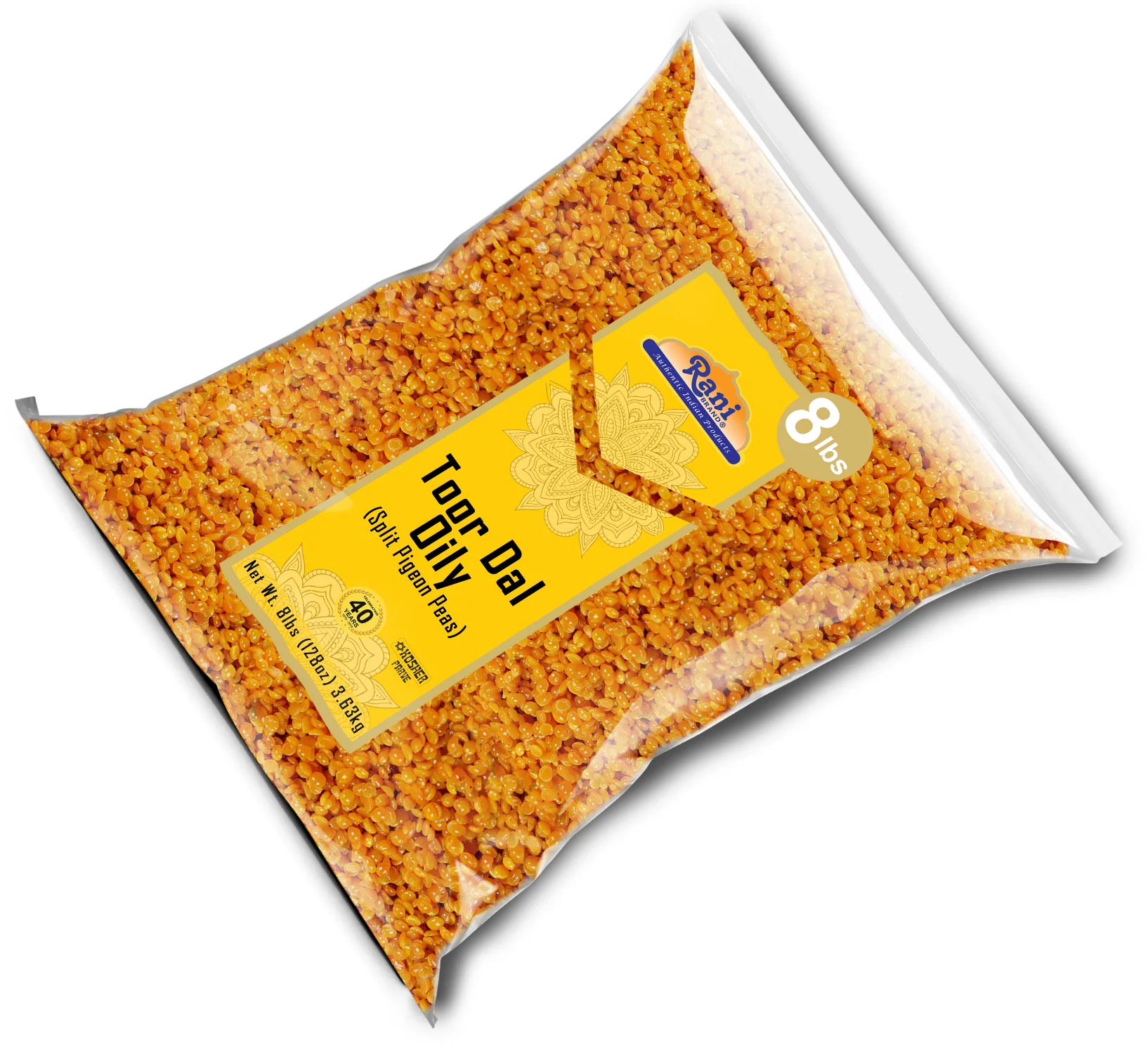 Rani Toor Dal (Split Pigeon Peas) Oily, 128oz (8lbs) 3.63kg Bulk ~ All Natural | Gluten Friendly | NON-GMO | Kosher | Vegan | Indian Origin - Image 8