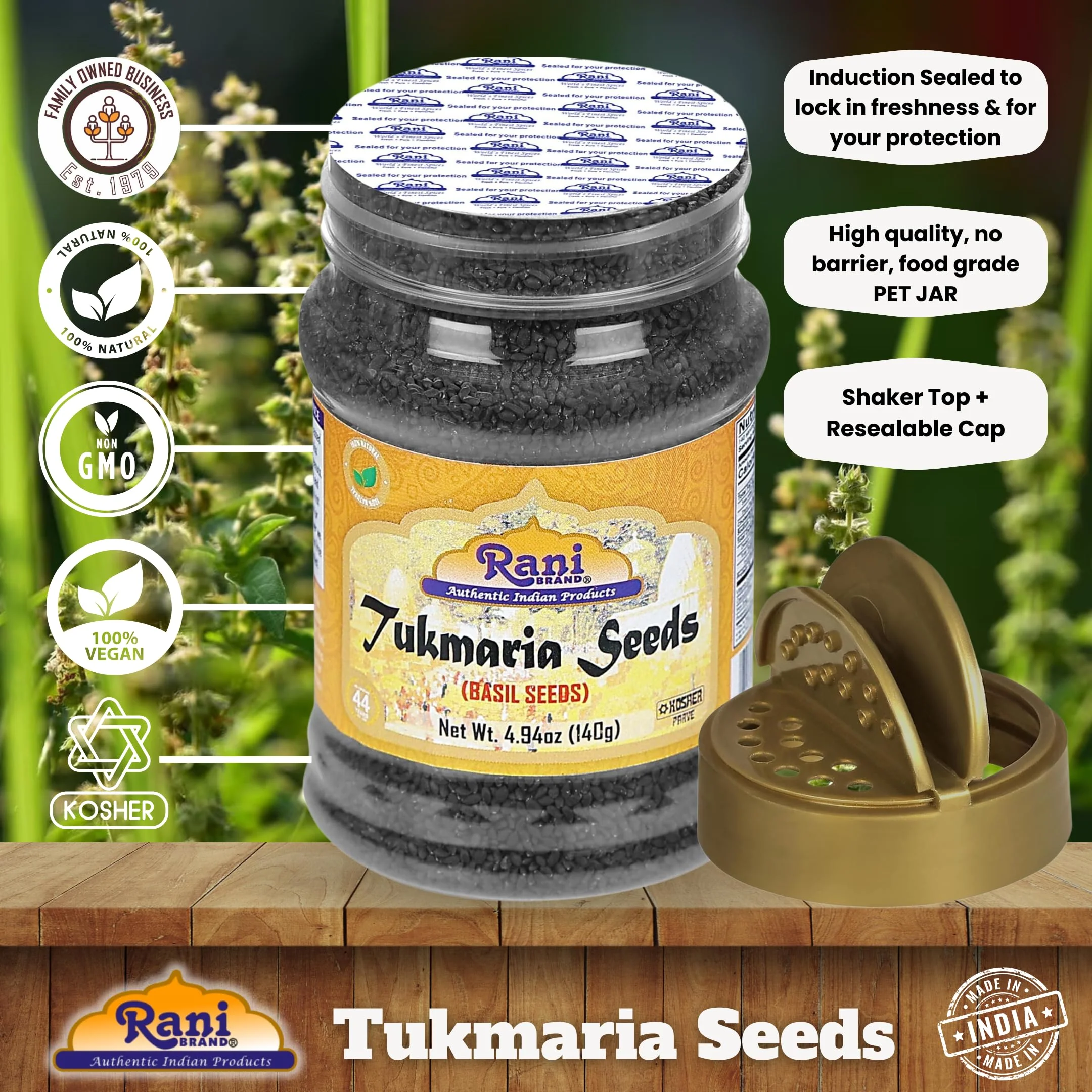 Rani Tukmaria (Natural Holy Basil Seeds) {4 Sizes Available} - Image 4