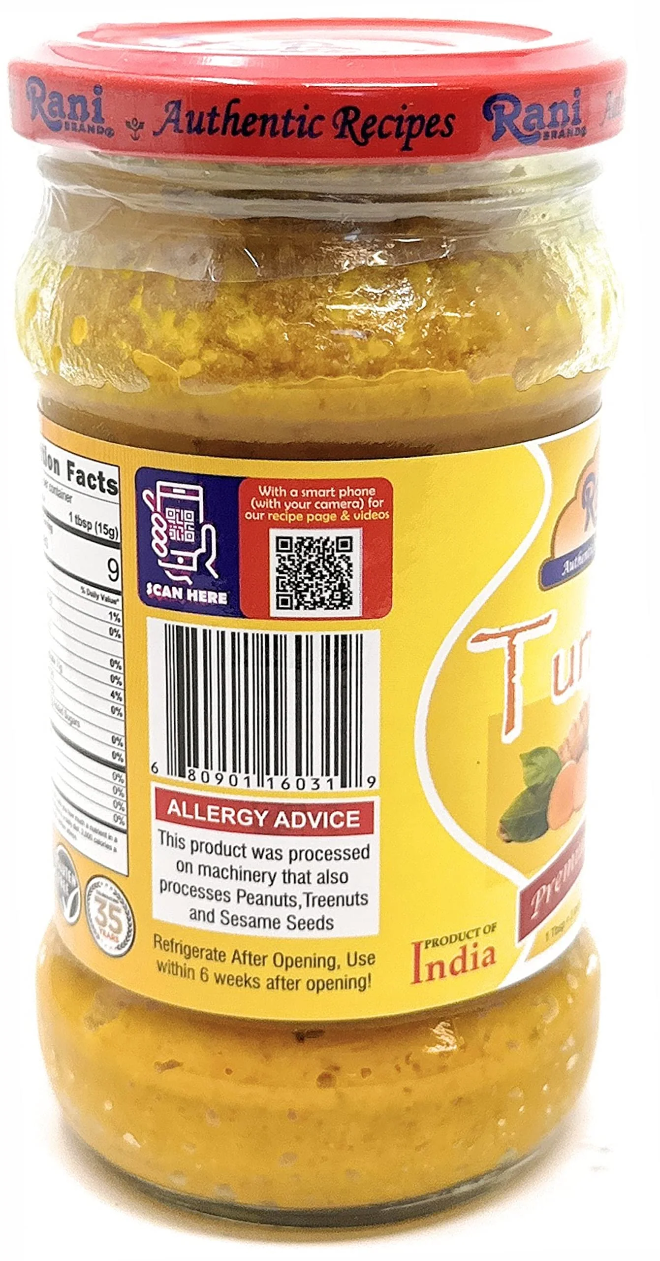 Rani Turmeric (Haldi) Paste 10.5oz (300g) Glass Jar ~ All Natural | Vegan | Gluten Free | NON-GMO | No Colors | Indian Origin - Image 4