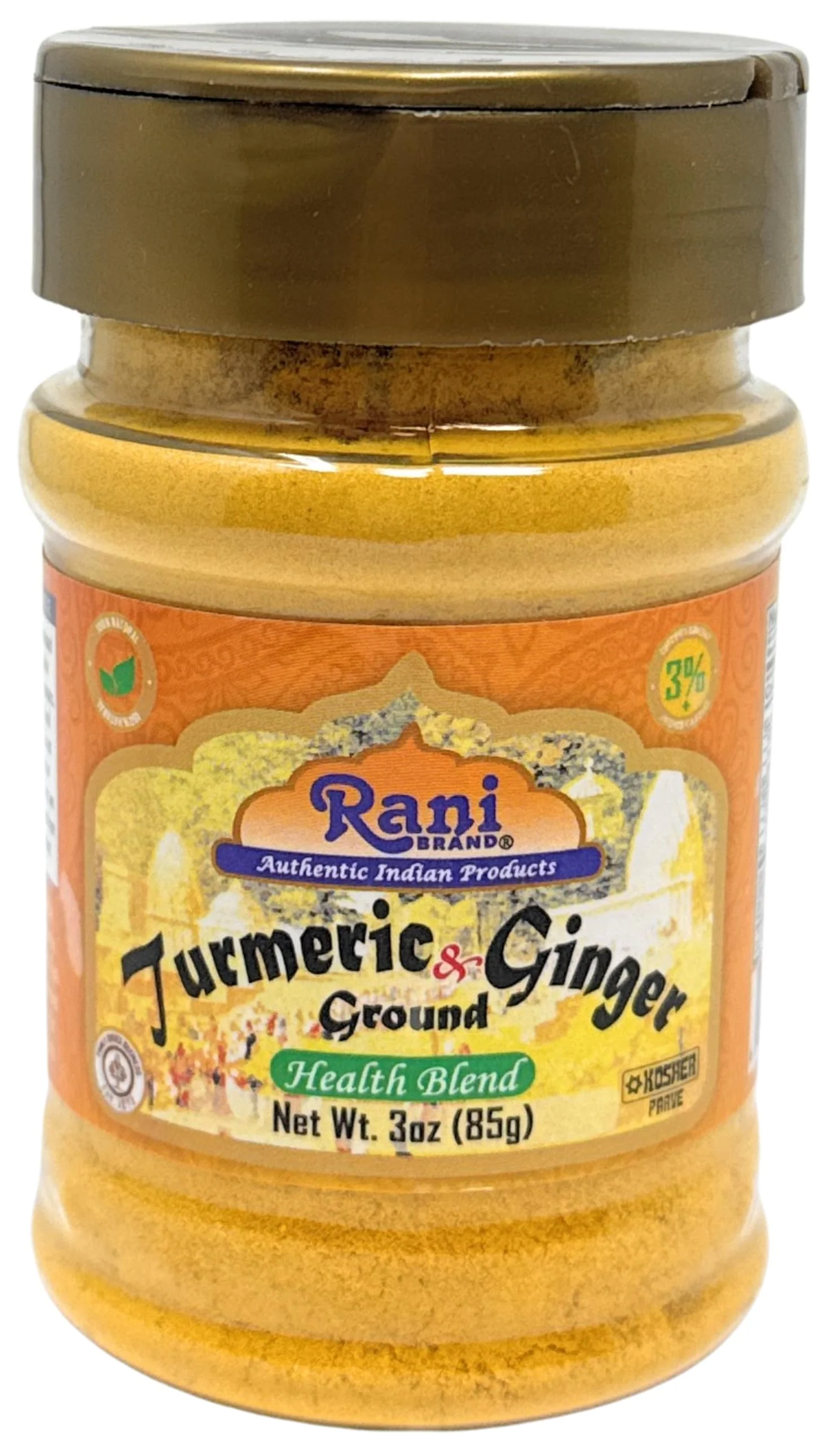 Rani Turmeric (Haldi) Root Powder (High Curcumin Content) with Ginger (Adarak) Powder 3oz (85g) PET Jar ~ All Natural | Vegan | Gluten Friendly | NON-GMO | Kosher | Indian Origin - Image 4