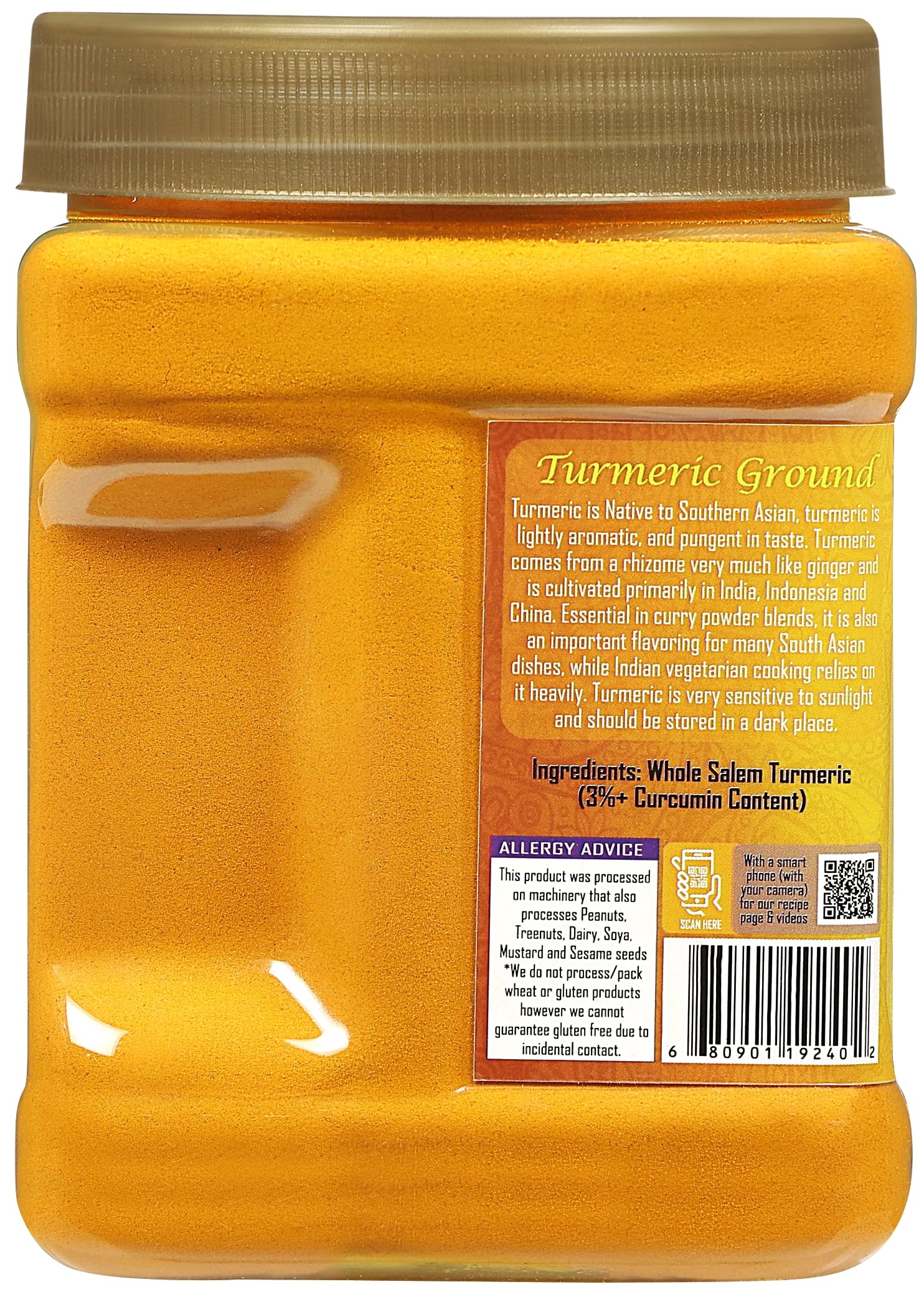 Rani Turmeric (Haldi) Root Powder Spice, (High Curcumin Content) 16oz (1lb) 454g PET Jar ~ All Natural | 100% Pure, Salt Free | Vegan | Gluten Friendly | NON-GMO | Kosher | Indian Origin - Image 7