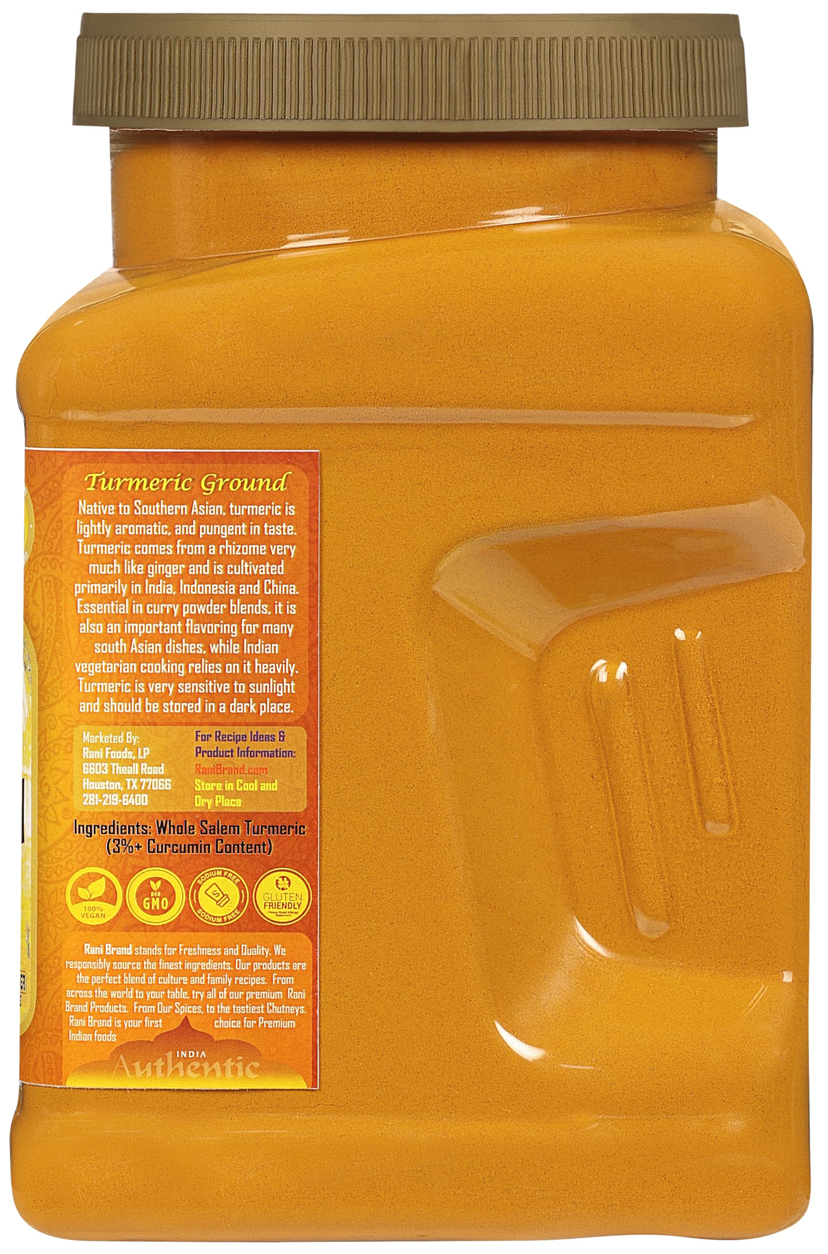 Rani Turmeric (Haldi) Root Powder Spice, (High Curcumin Content) 32oz (2lbs) 908g Bulk PET Jar ~ All Natural | 100% Pure, Salt Free | Vegan | Gluten Friendly | NON-GMO | Kosher | Indian Origin - Image 6