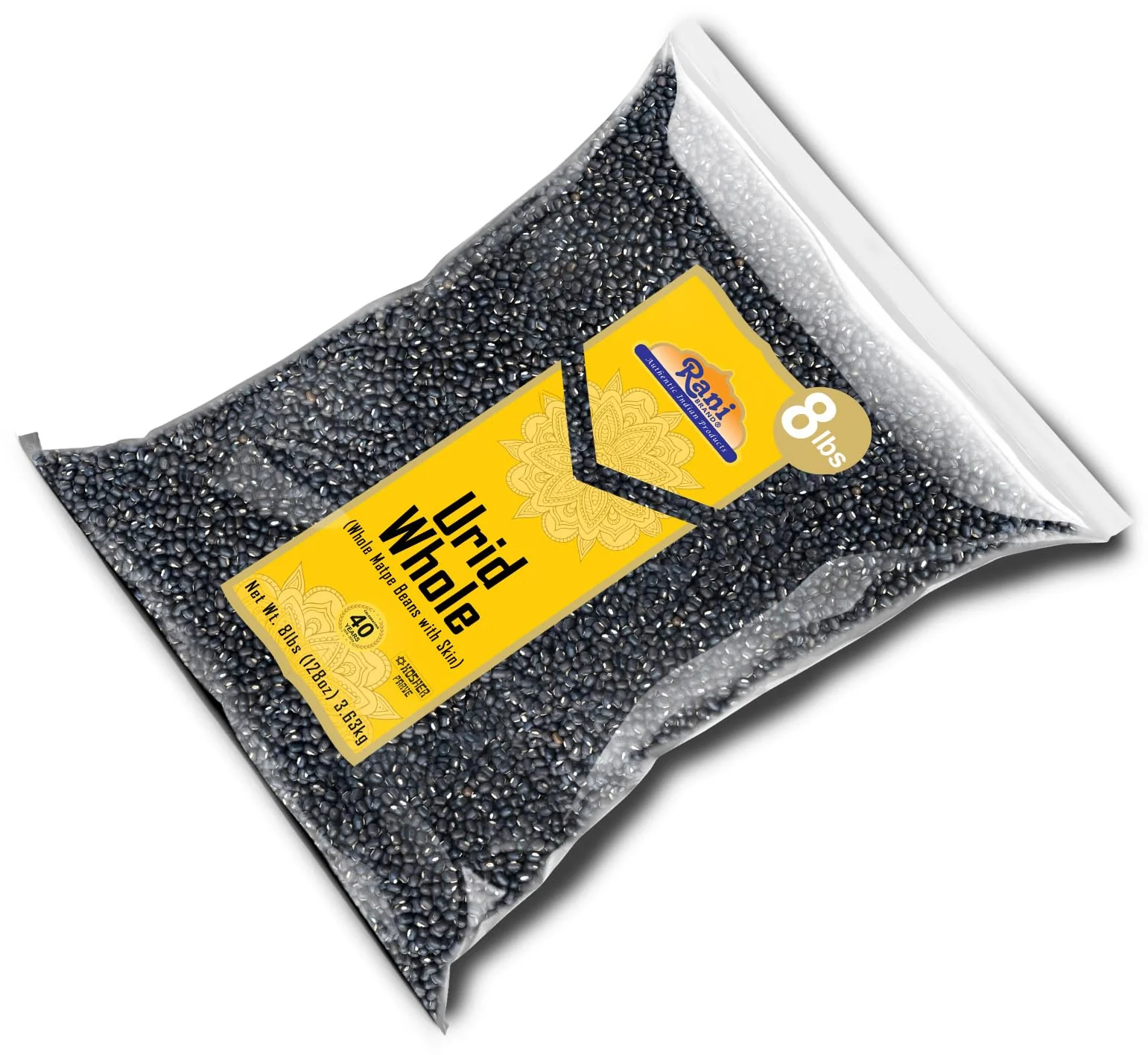 Rani Urid / Urad Whole Black (Matpe Beans) Lentils, 128oz (8lbs) 3.6kg Bulk ~ All Natural | Gluten Friendly | NON-GMO | Kosher | Vegan | Indian Origin - Image 8