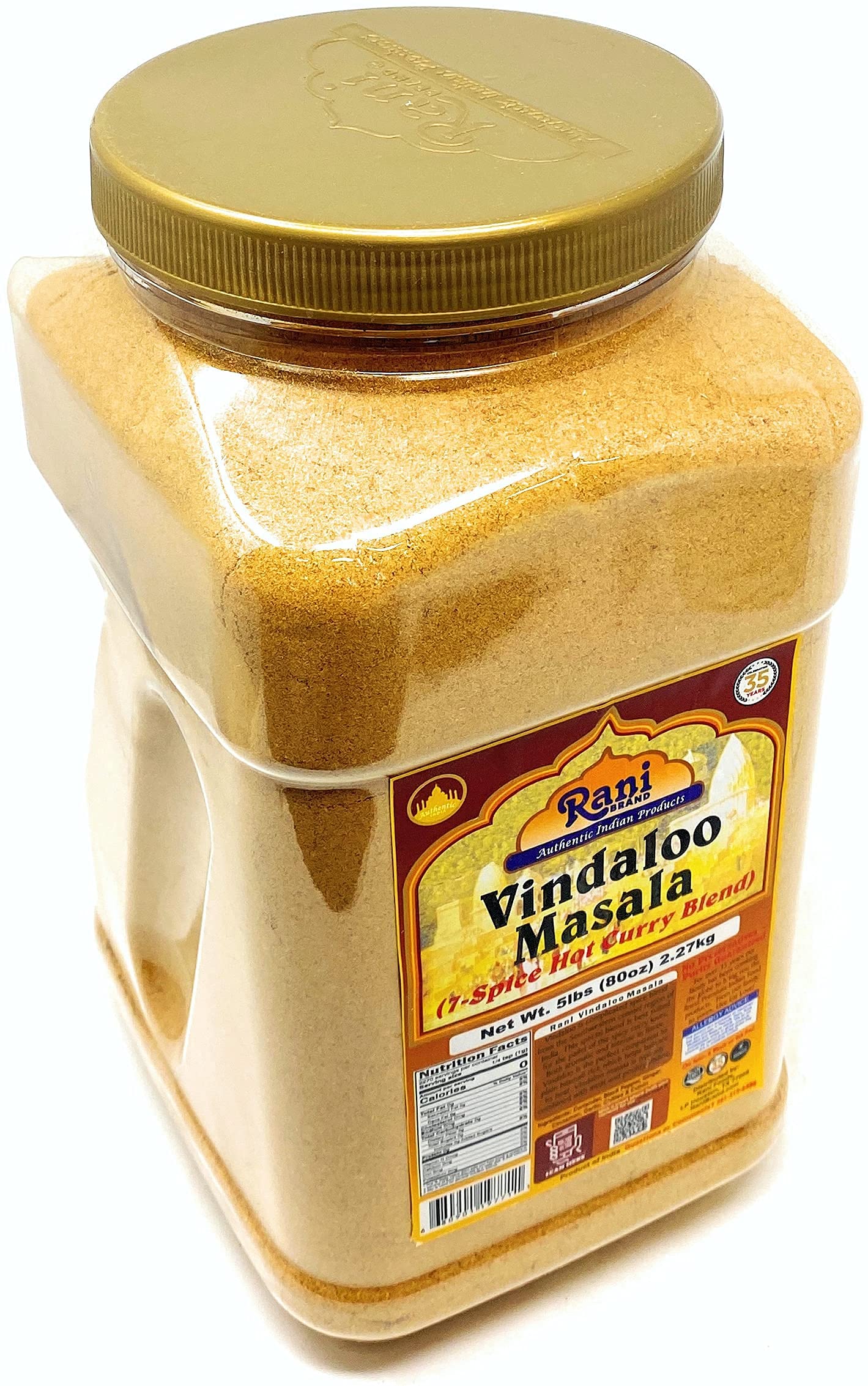 Rani Vindaloo Curry Masala Natural Indian Spice Blend 80oz (5lbs) 2.27kg Bulk PET Jar ~ Salt Free | Vegan | Gluten Friendly| NON-GMO | No colors | Indian Origin - Image 3