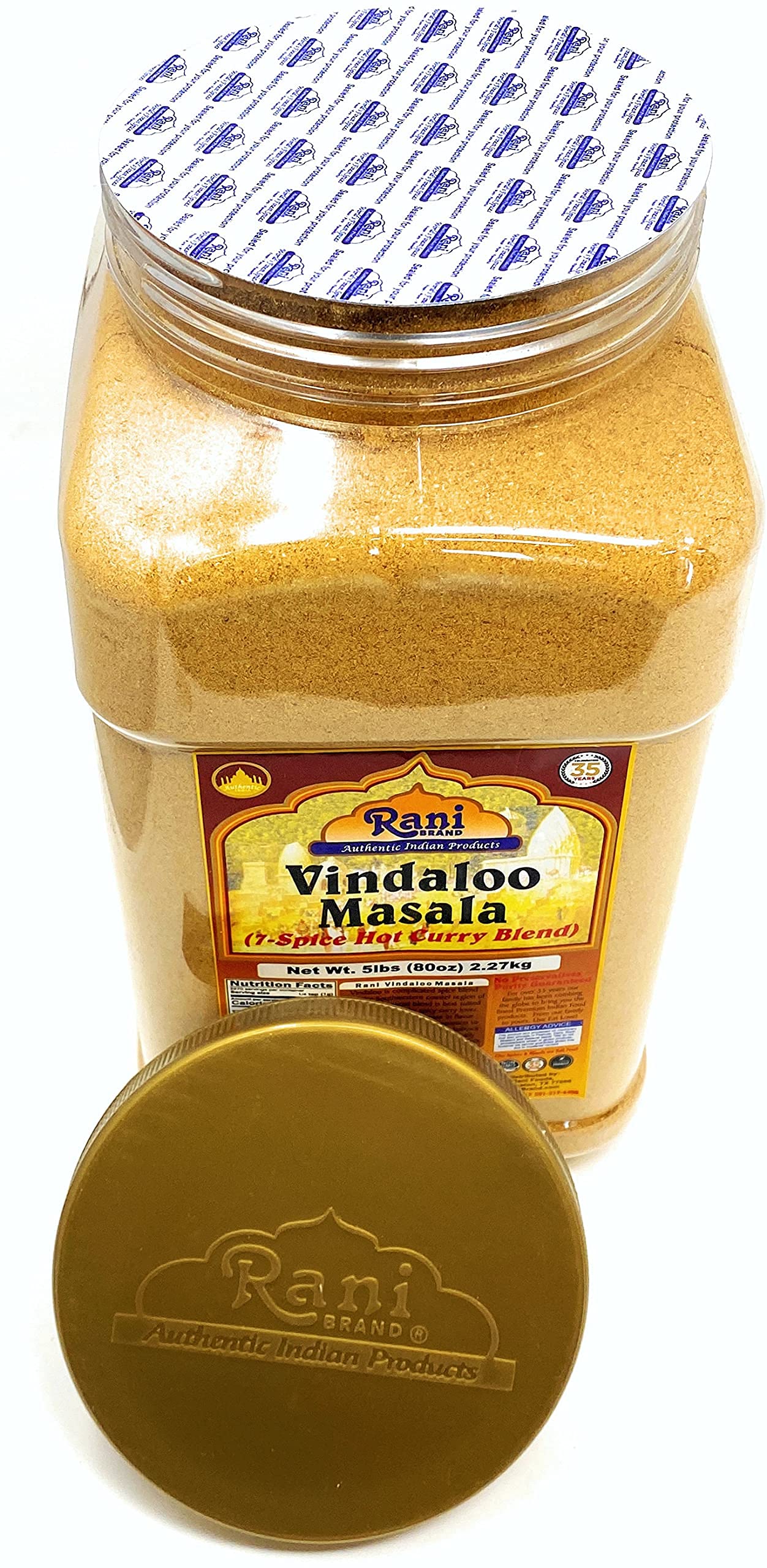 Rani Vindaloo Curry Masala Natural Indian Spice Blend 80oz (5lbs) 2.27kg Bulk PET Jar ~ Salt Free | Vegan | Gluten Friendly| NON-GMO | No colors | Indian Origin - Image 4