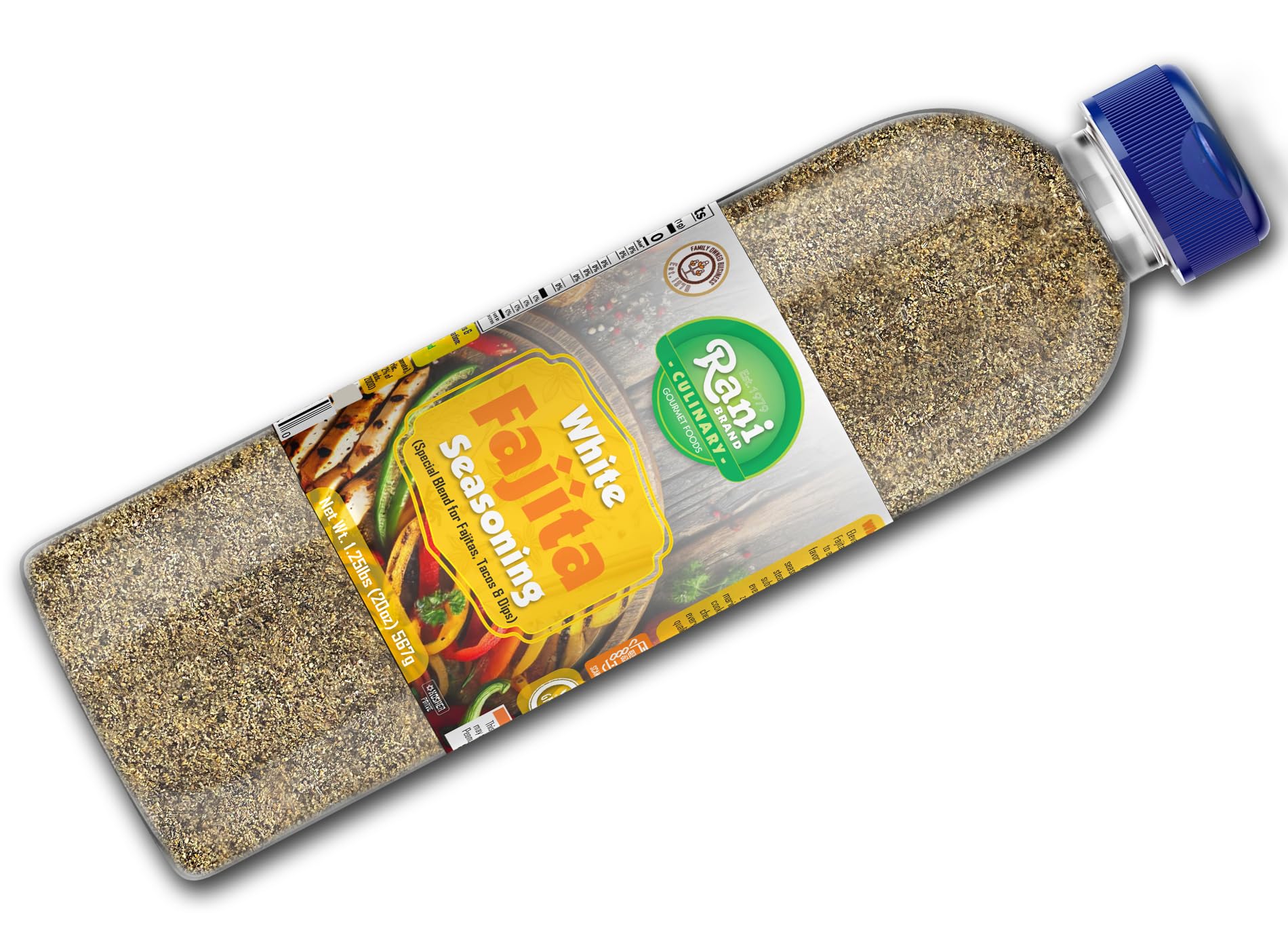 Rani White Fajita Seasoning (Special Blend for Fajitas, Tacos & Dips) 20oz (1.25lbs) 567g PET Jar ~ All Natural | Gluten Friendly | NON-GMO | Kosher | Vegan | Product of USA - Image 9