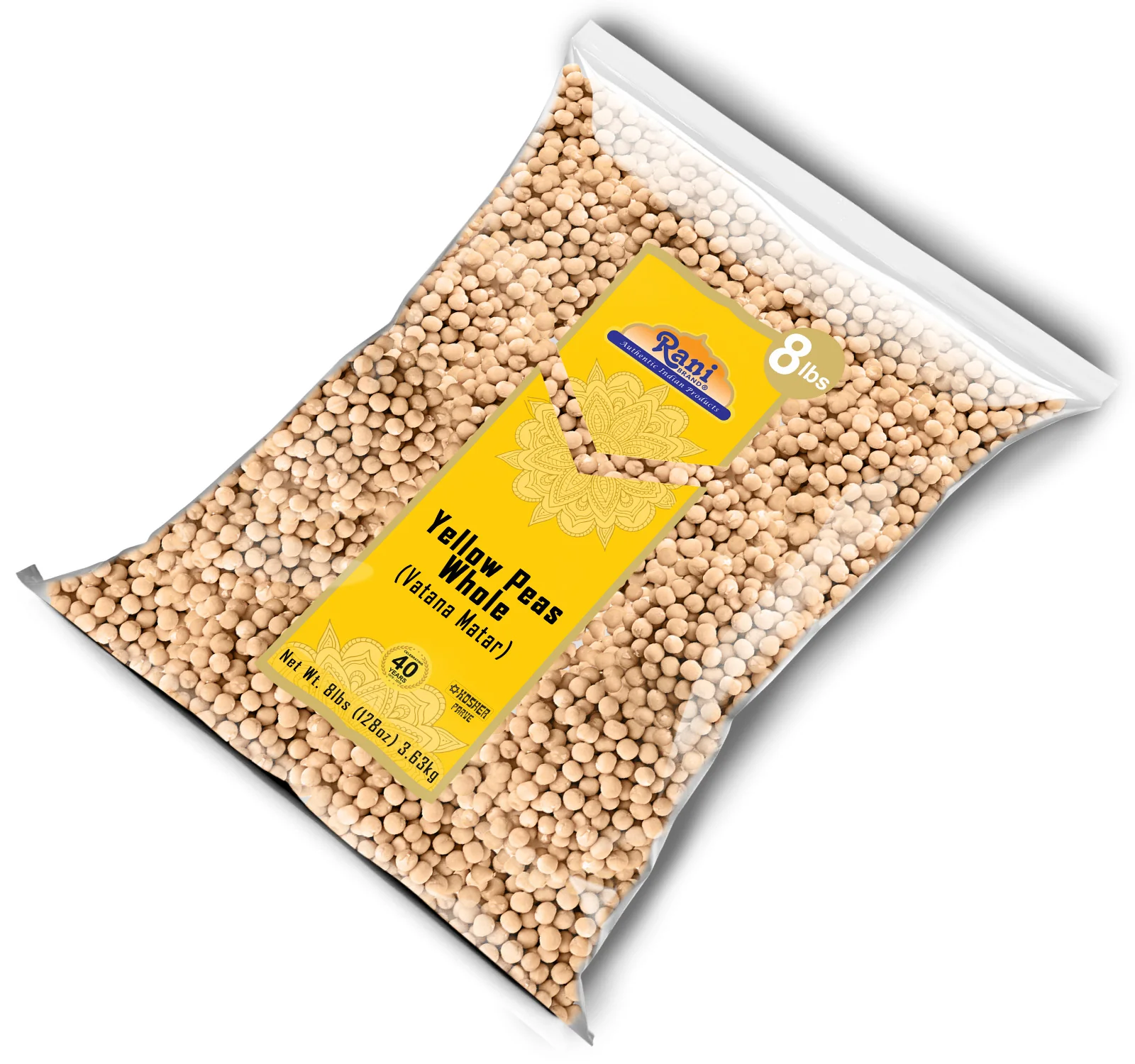 Rani Yellow Peas Whole, Dried (Vatana, Matar) 128oz (8lbs) 3.63kg Bulk ~ All Natural | Vegan | Kosher | Gluten Friendly | Product of USA - Image 8